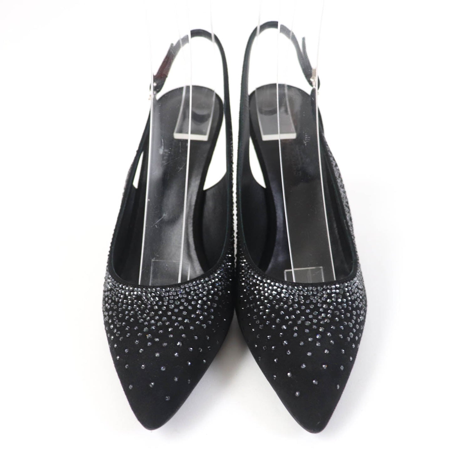 HERMES pumps Main: Suede leather black Strath 90Festive Festive 90 Women 37