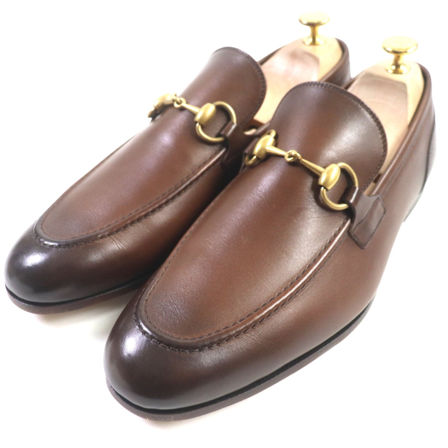 GUCCI loafers 406994 Main: Leather Brown Jordaan mens 6