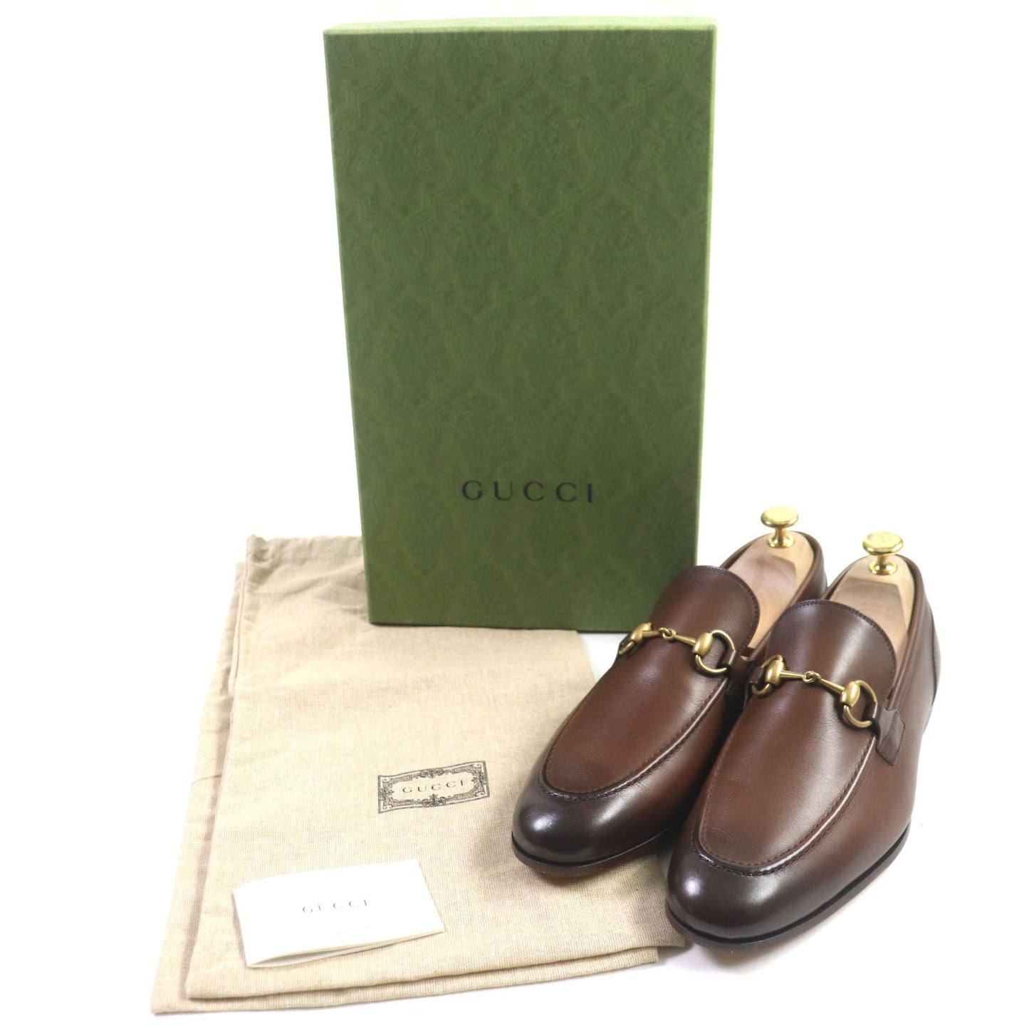 GUCCI loafers 406994 Main: Leather Brown Jordaan mens 6
