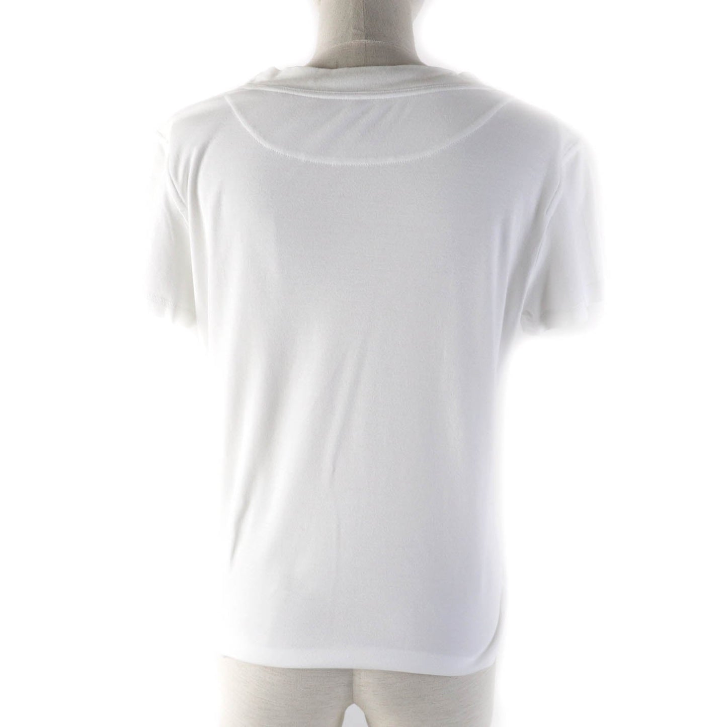 HERMES Short sleeve T-shirt Main: 100% cotton white Women 38