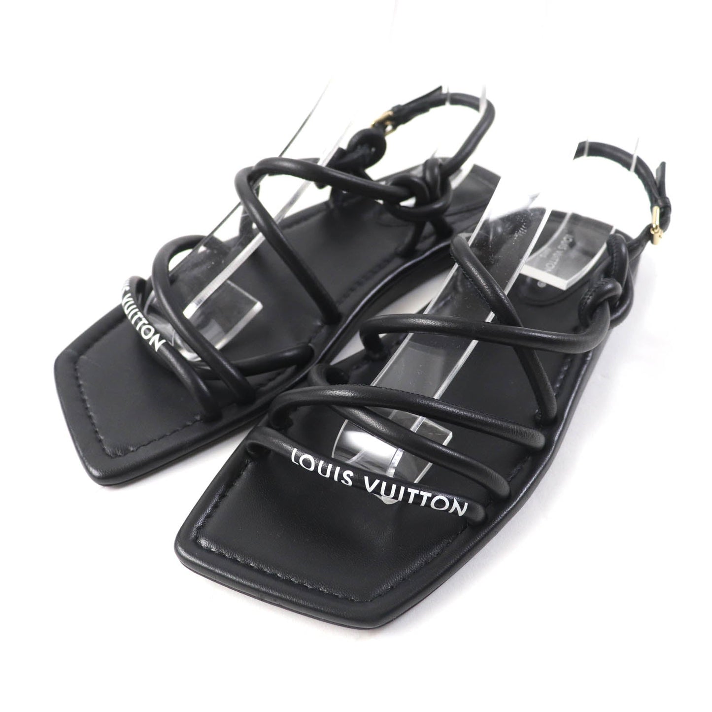 LOUIS VUITTON Sandals Main: Leather black Women 35 1/2