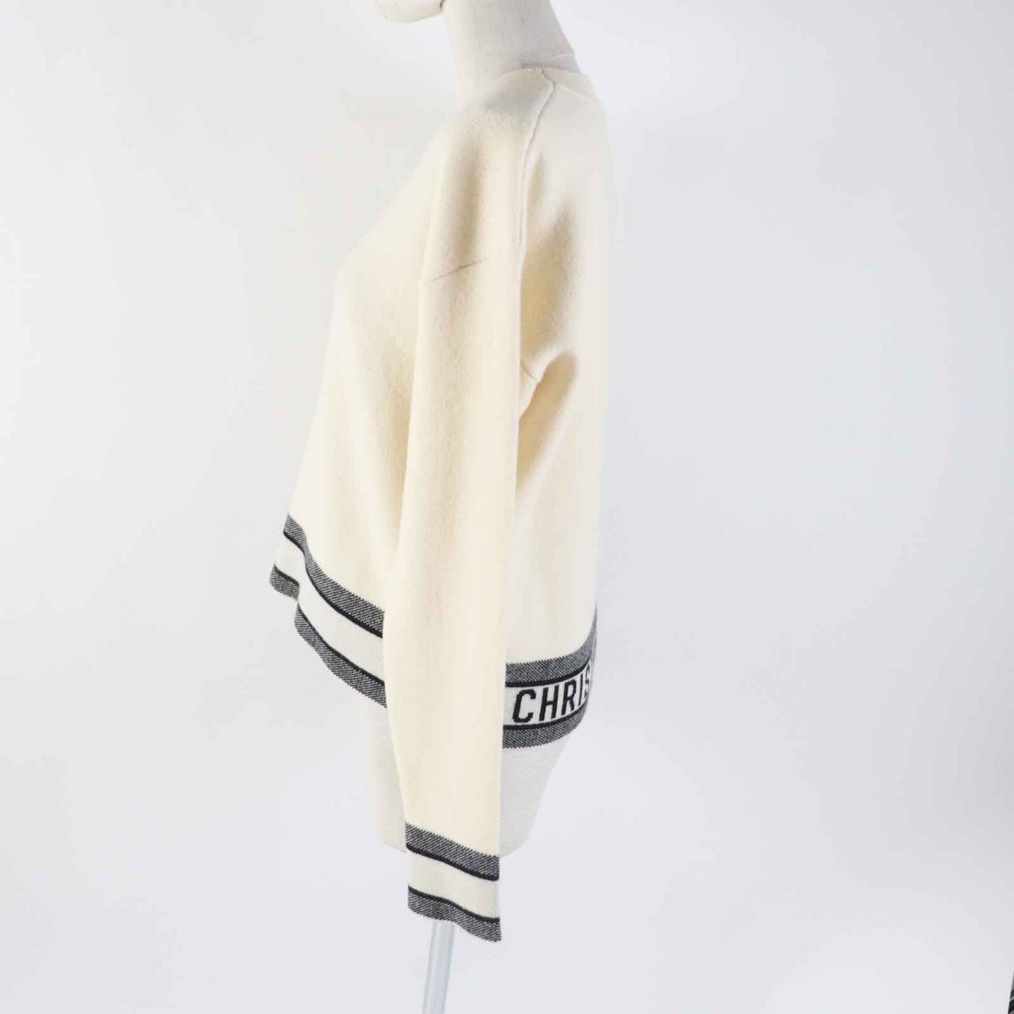 Christian Dior knit 014S55AM042 Main: 98% cashmere, Main: 1% nylon, Main: 1% polyurethane Ivory black Women 38