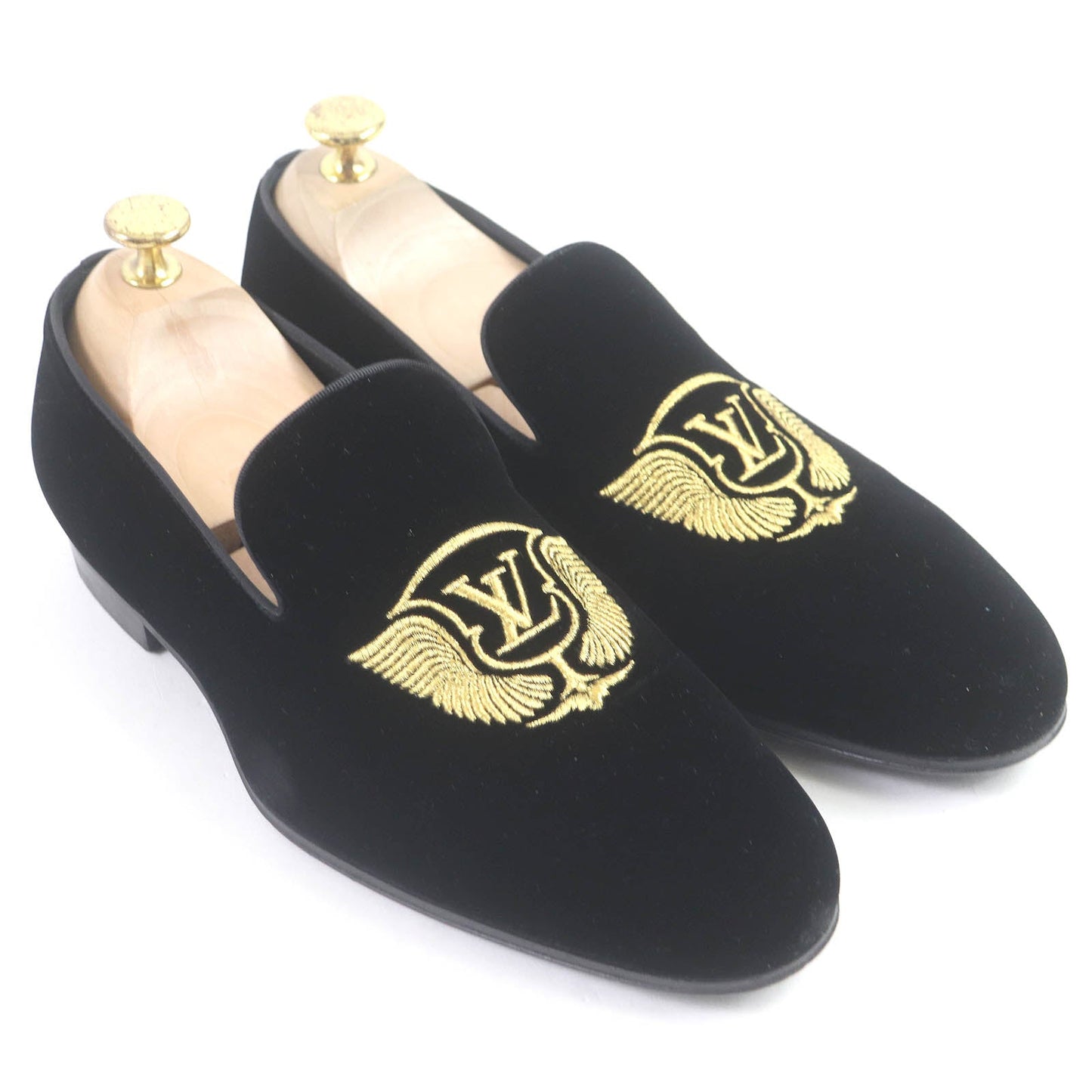 LOUIS VUITTON loafers Main: Velvet black Auteuil line mens 6