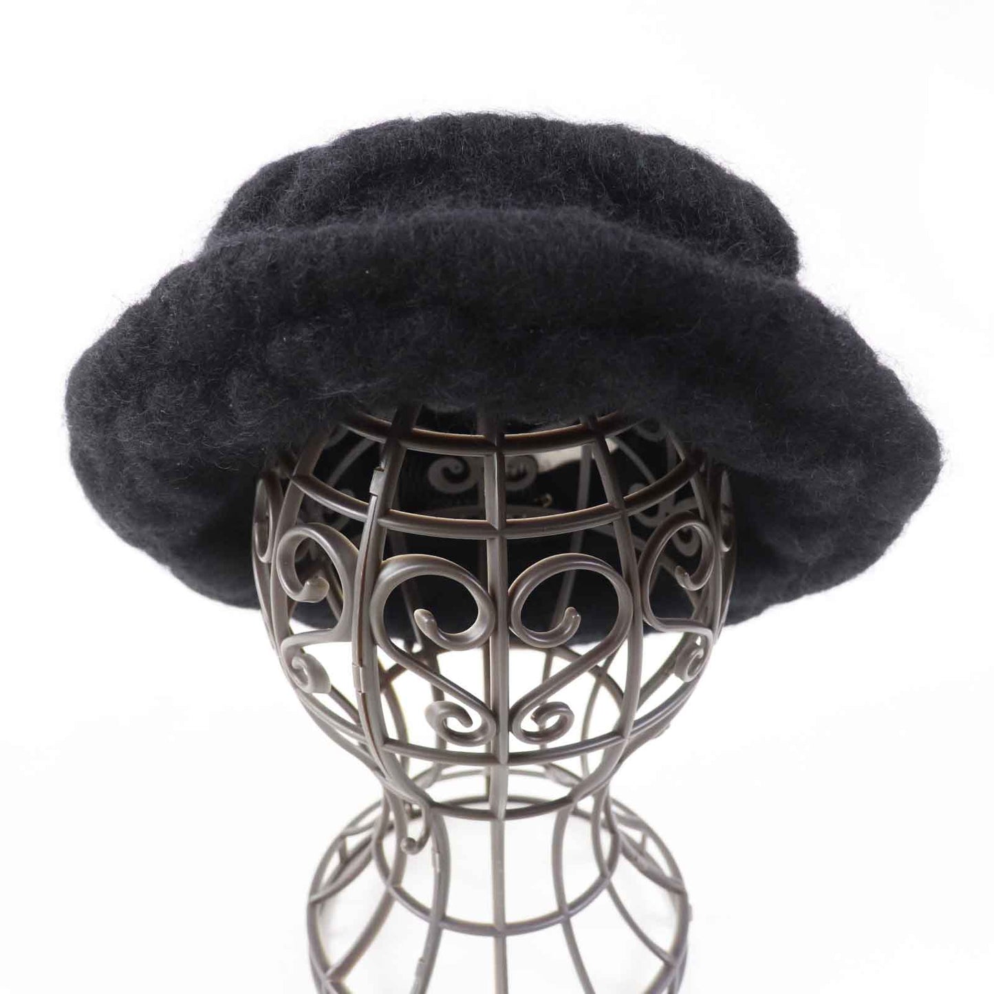 CHANEL hat Outer material: 47% mohair, Outer material: 22% rayon, Outer material: 22% nylon, Outer material: 9% polyurethane, Lining: 100% cotton black Women M