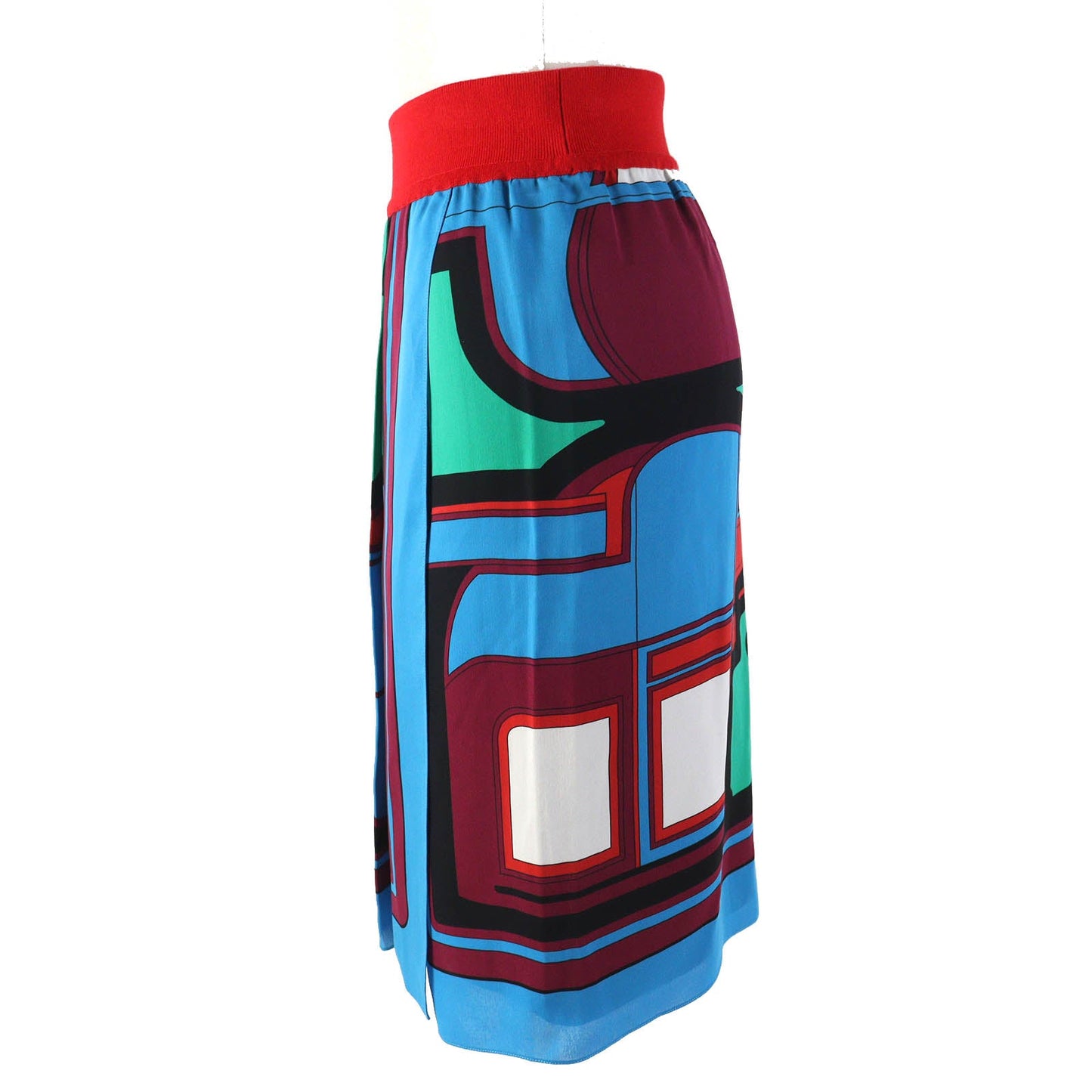 HERMES skirt 522823DO Main: 100% silk, part: 72% rayon, part: 18% wool, part: 9% nylon, part: 1% polyurethane multicolor Women 38