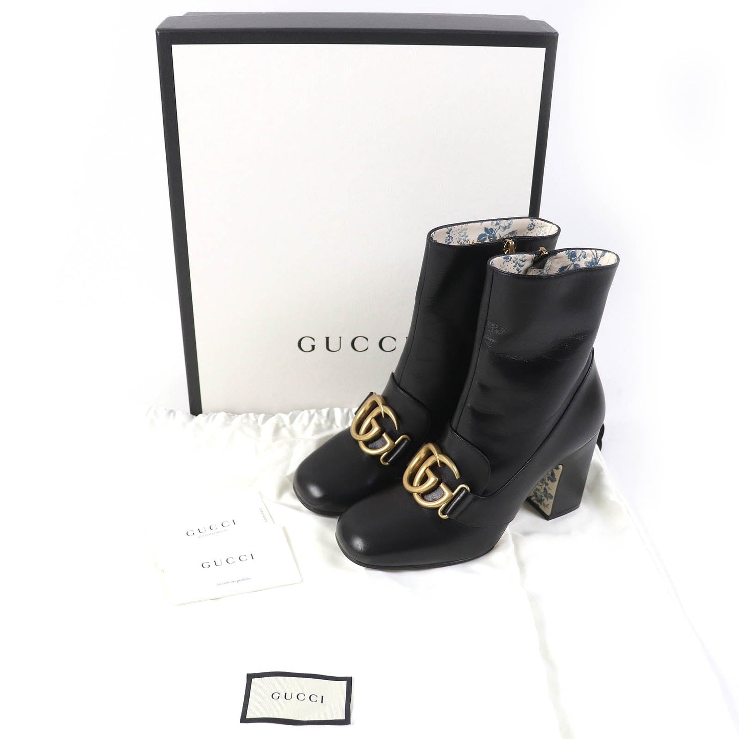 GUCCI Ankle boots 549694 Main: Leather black Women 36 1/2