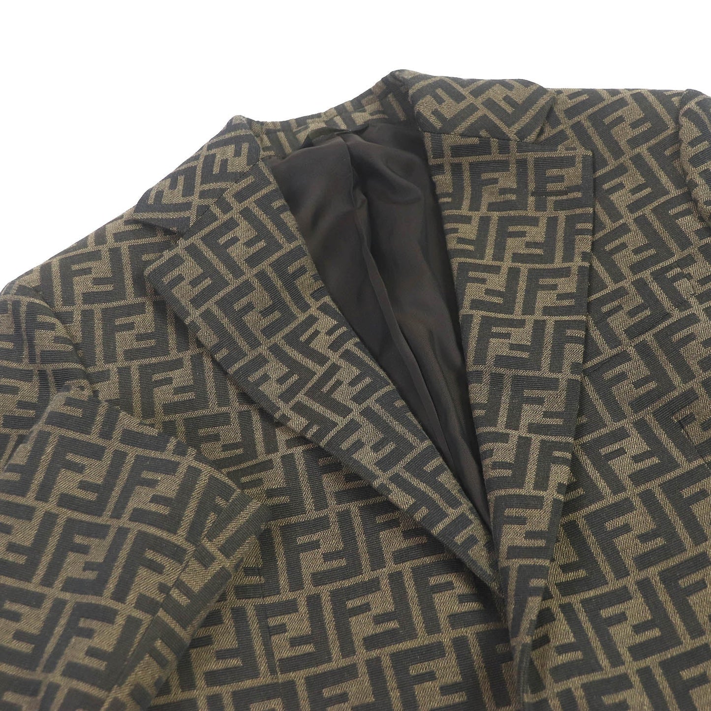 FENDI suit FJ0498/FB0767 Main: 65% polyester, Main: 35% cotton, Lining: 100% cupra Brown mens 44