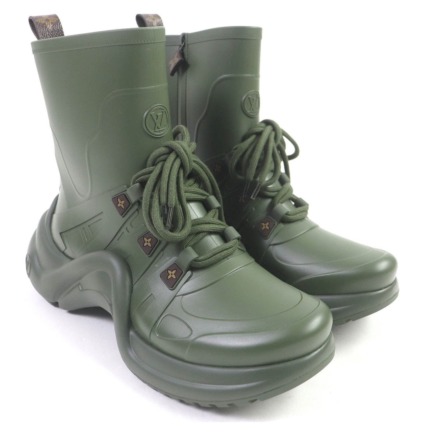 LOUIS VUITTON short boots 1A67BK Main: Rubber khaki Arclight line mens 41
