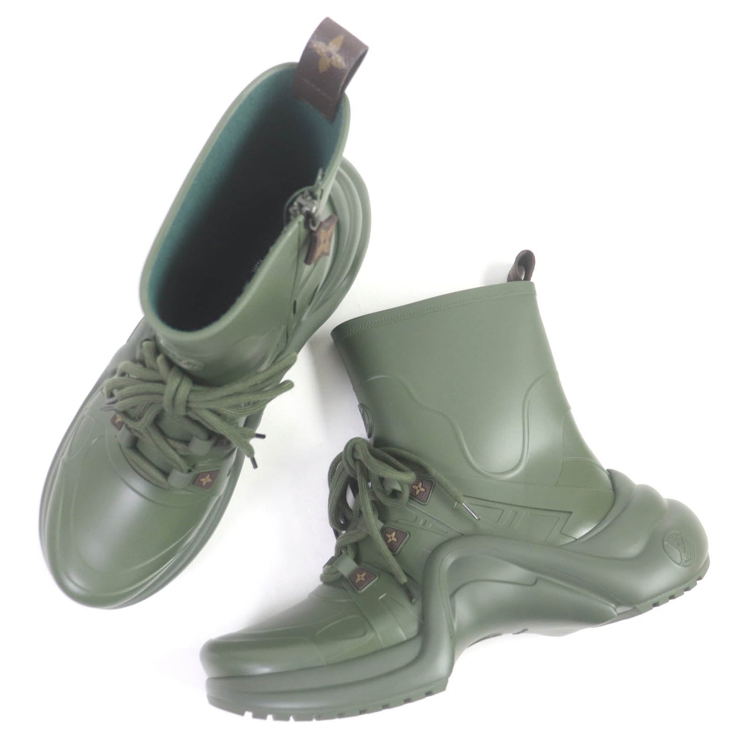 LOUIS VUITTON short boots 1A67BK Main: Rubber khaki Arclight line mens 41