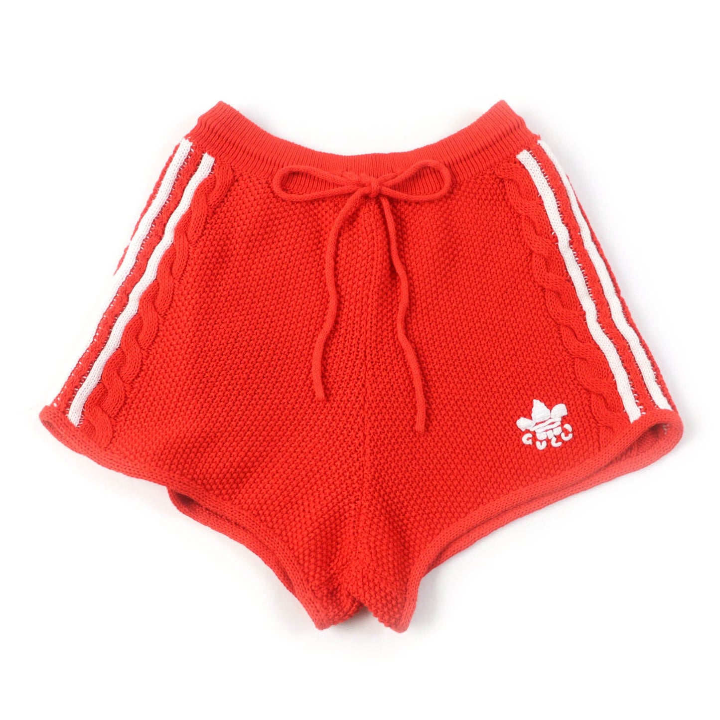 GUCCI Shorts 693835 Main: 66% linen, Main: 34% cotton, Part: 65% linen, Part: 31% cotton, Part: 3% nylon Orange white Women M