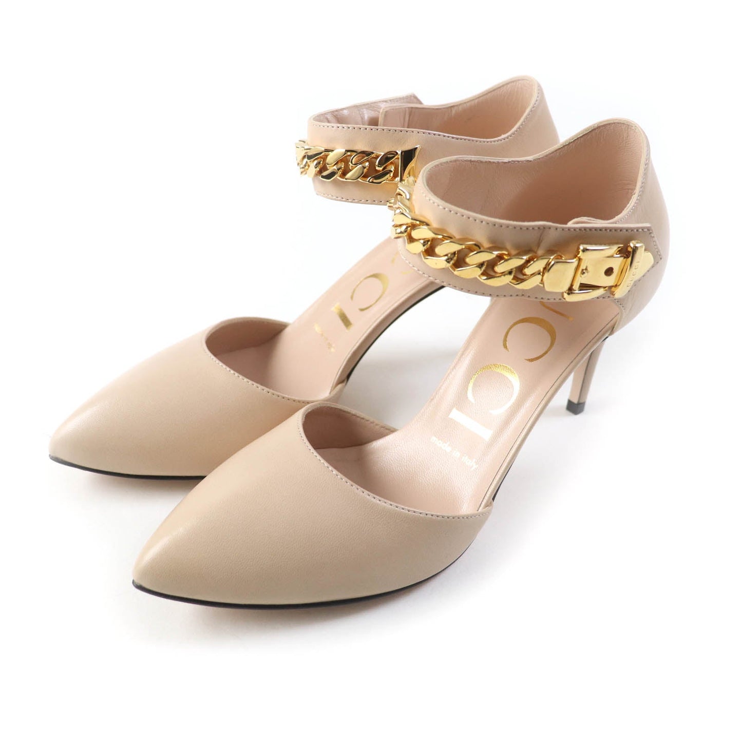 GUCCI pumps 626711 Main: Leather beige Women 36 1/2