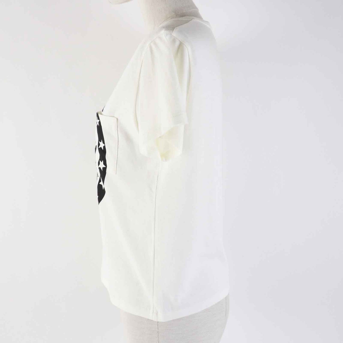 GUCCI Short sleeve T-shirt 644674 Outer material: 100% cotton Ivory black Women XS