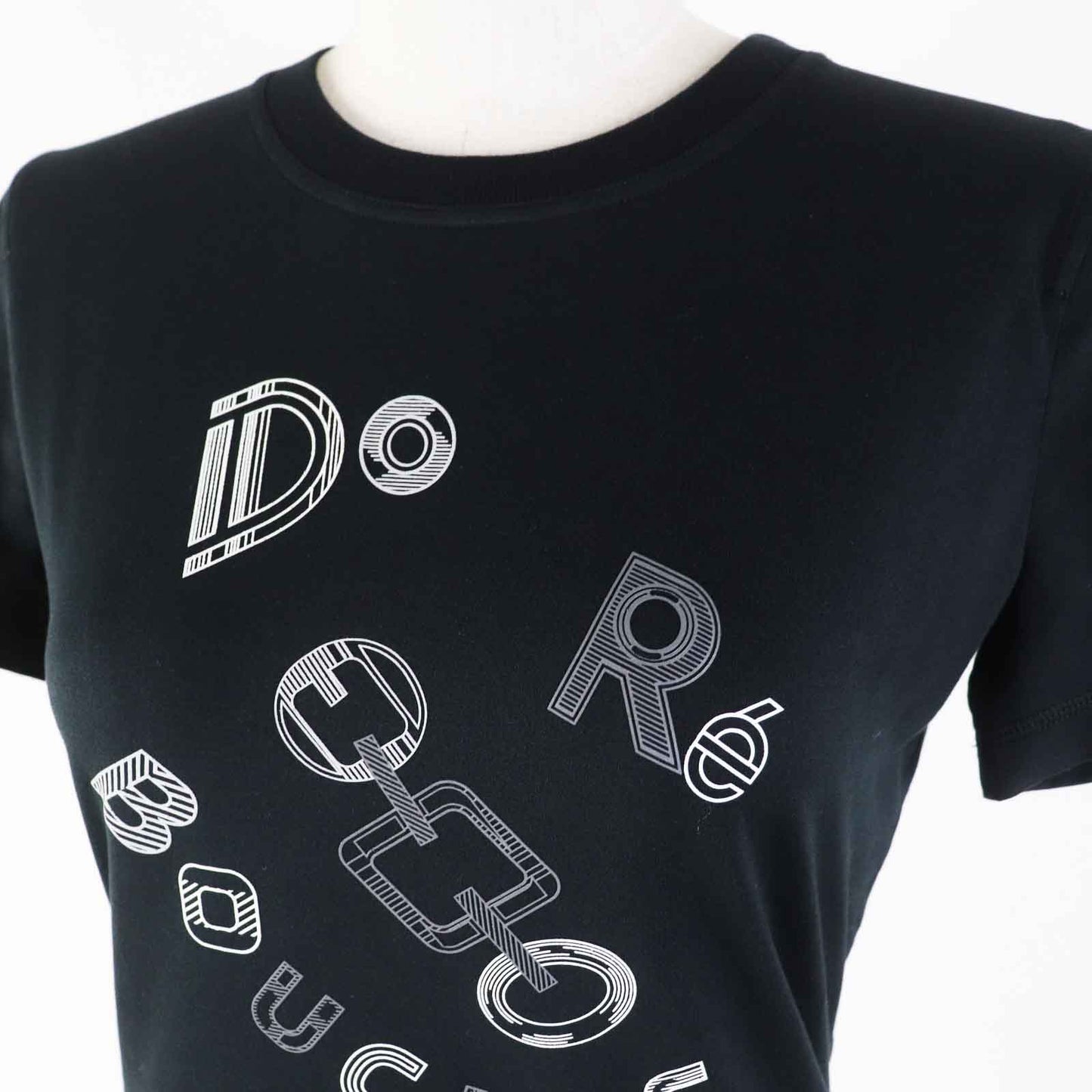 HERMES Short sleeve T-shirt 3H4611DL Main: 100% cotton black Do Re Boucles Women 34