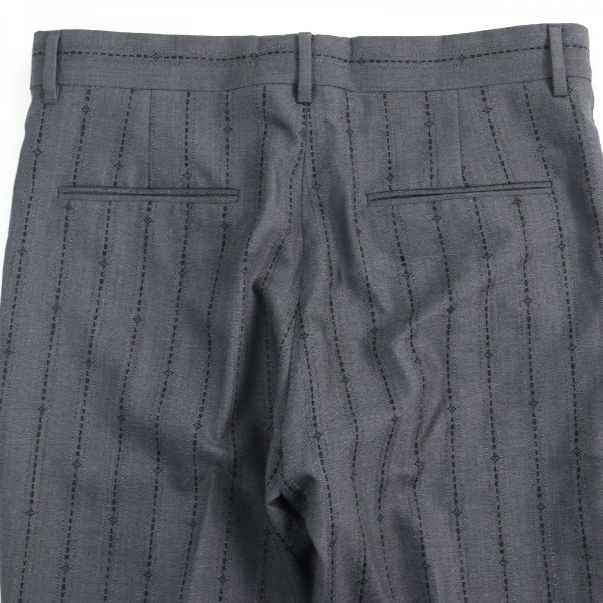 LOUIS VUITTON Pants HQFP9W Outer: 86% wool, Outer: 14% cotton, Lining: 100% cotton Gray type mens 48