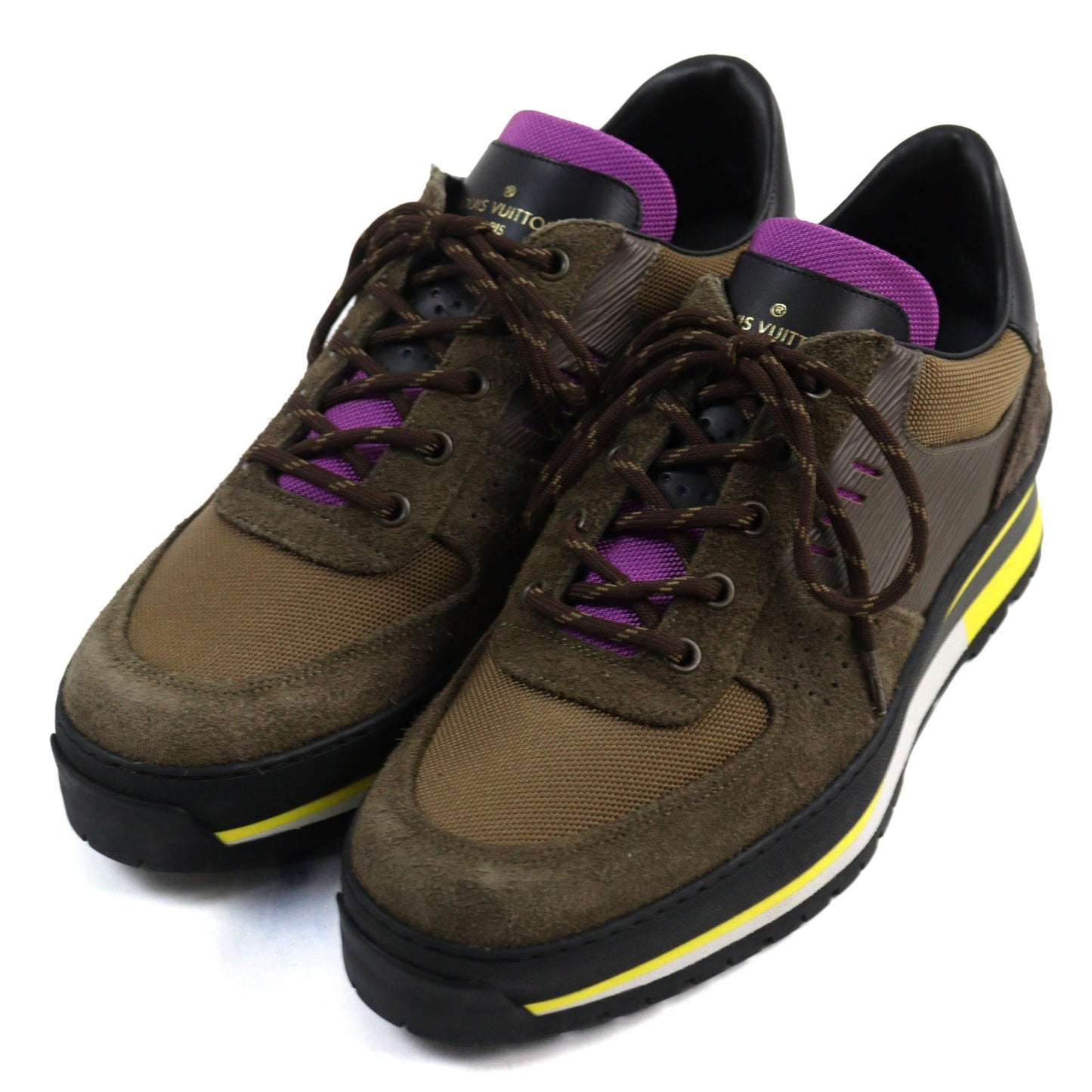 LOUIS VUITTON sneakers Main: suede leather, part: Brown type mens 6