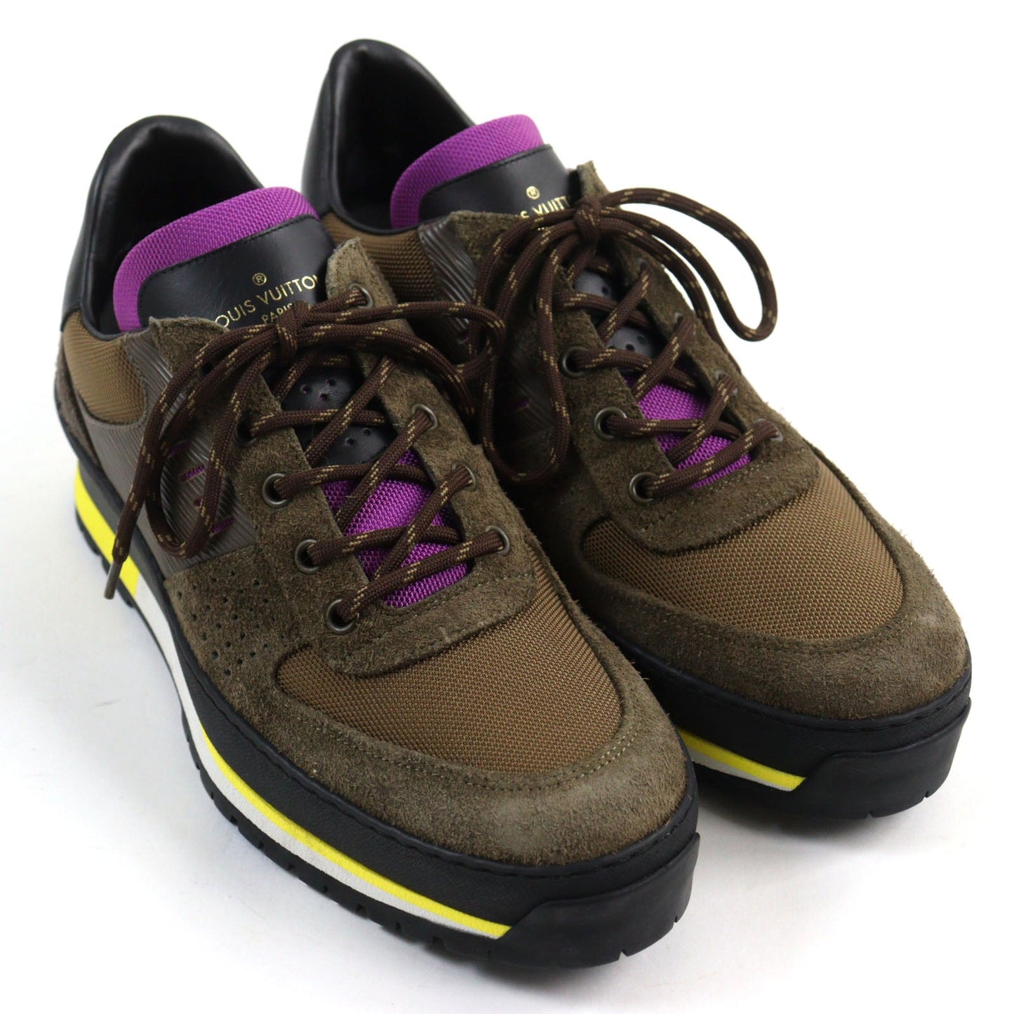 LOUIS VUITTON sneakers Main: suede leather, part: Brown type mens 6