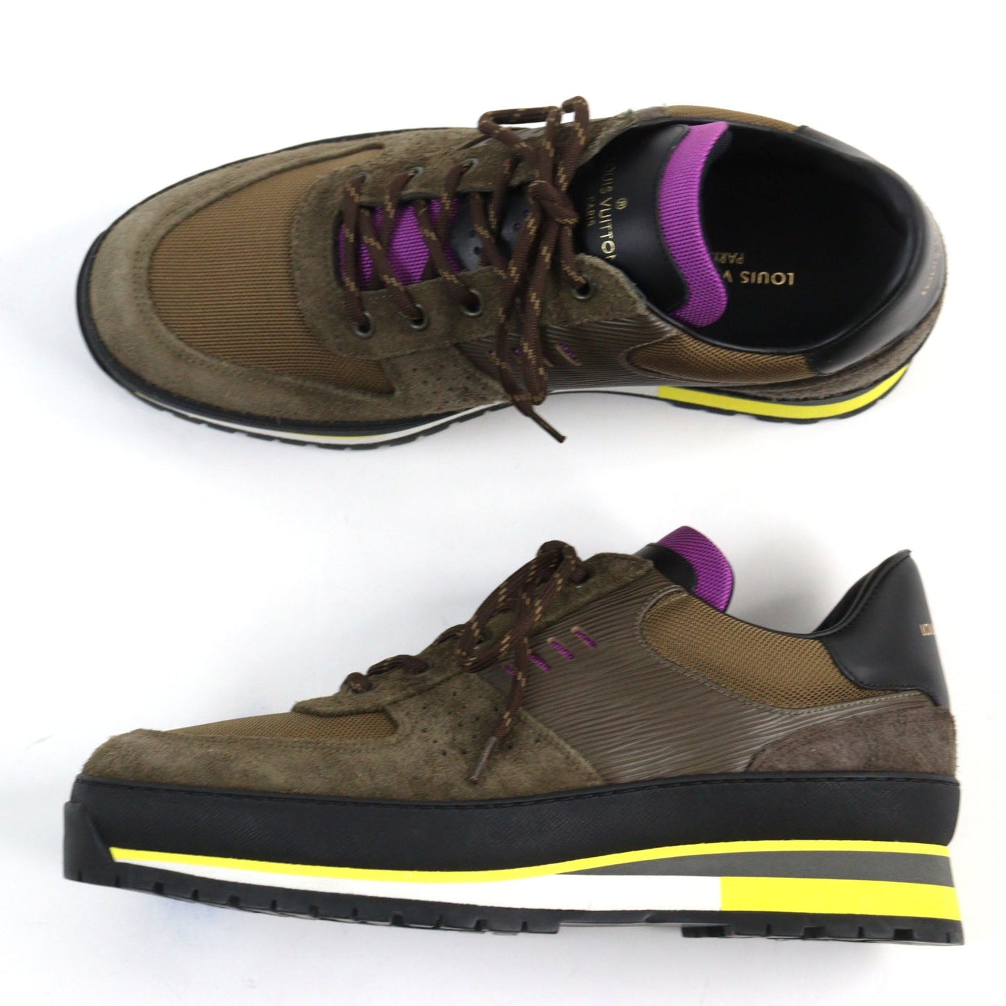 LOUIS VUITTON sneakers Main: suede leather, part: Brown type mens 6