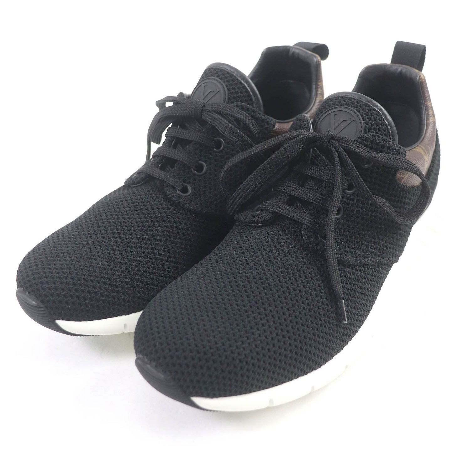 LOUIS VUITTON Low cut sneakers Main: Leather Black brown Fastlane line mens 6