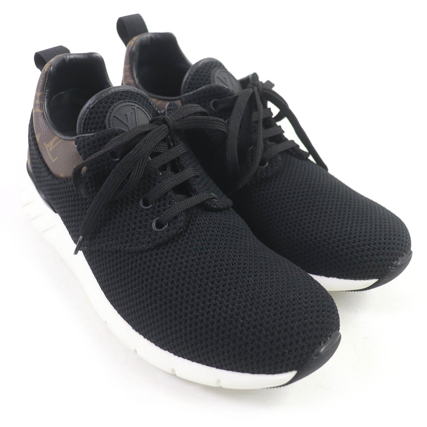 LOUIS VUITTON Low cut sneakers Main: Leather Black brown Fastlane line mens 6