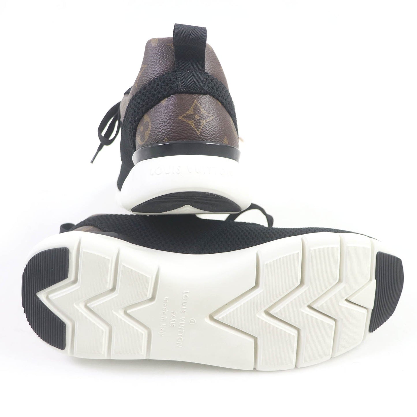 LOUIS VUITTON Low cut sneakers Main: Leather Black brown Fastlane line mens 6
