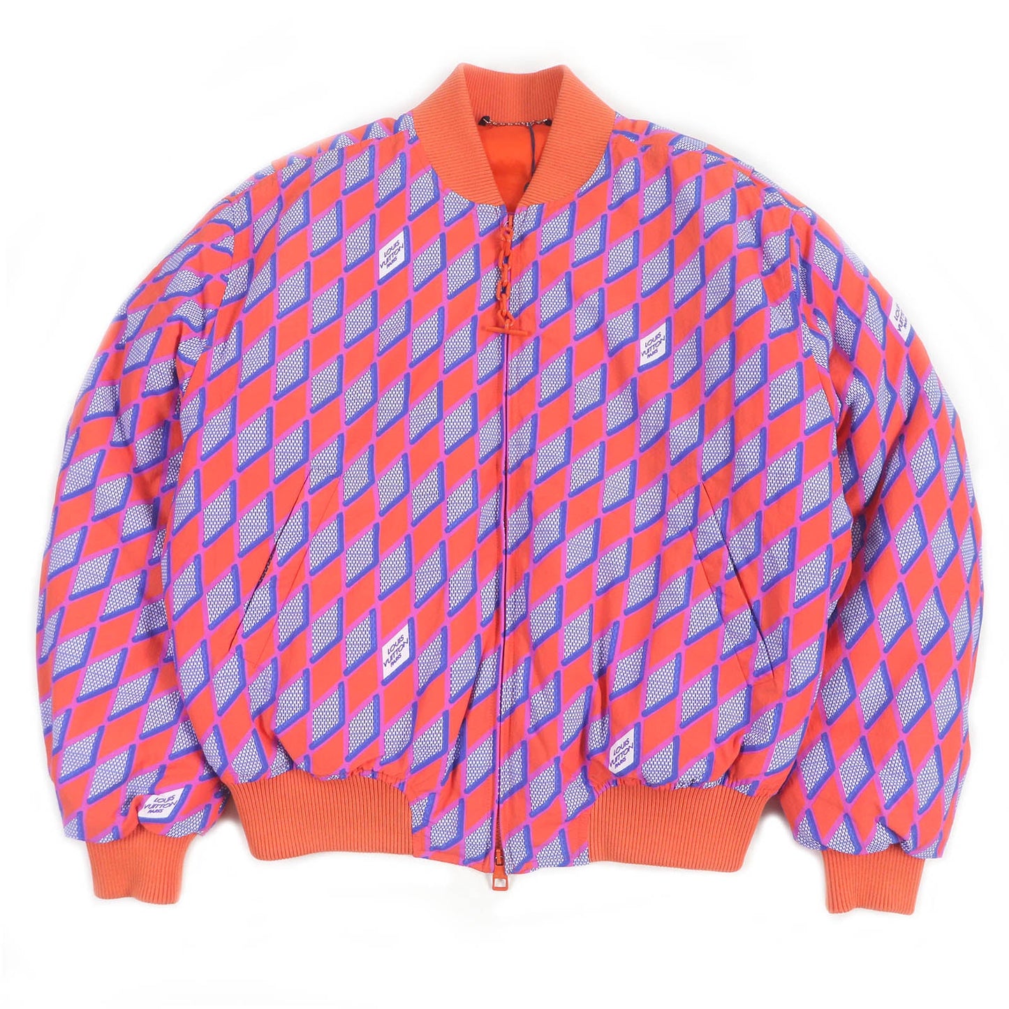 LOUIS VUITTON Bomber jacket HNB73E Outer: 100% nylon, Lining: 63% nylon, Lining: 37% cotton, Part: 89% cotton, Part: 9% nylon Orange mens 48