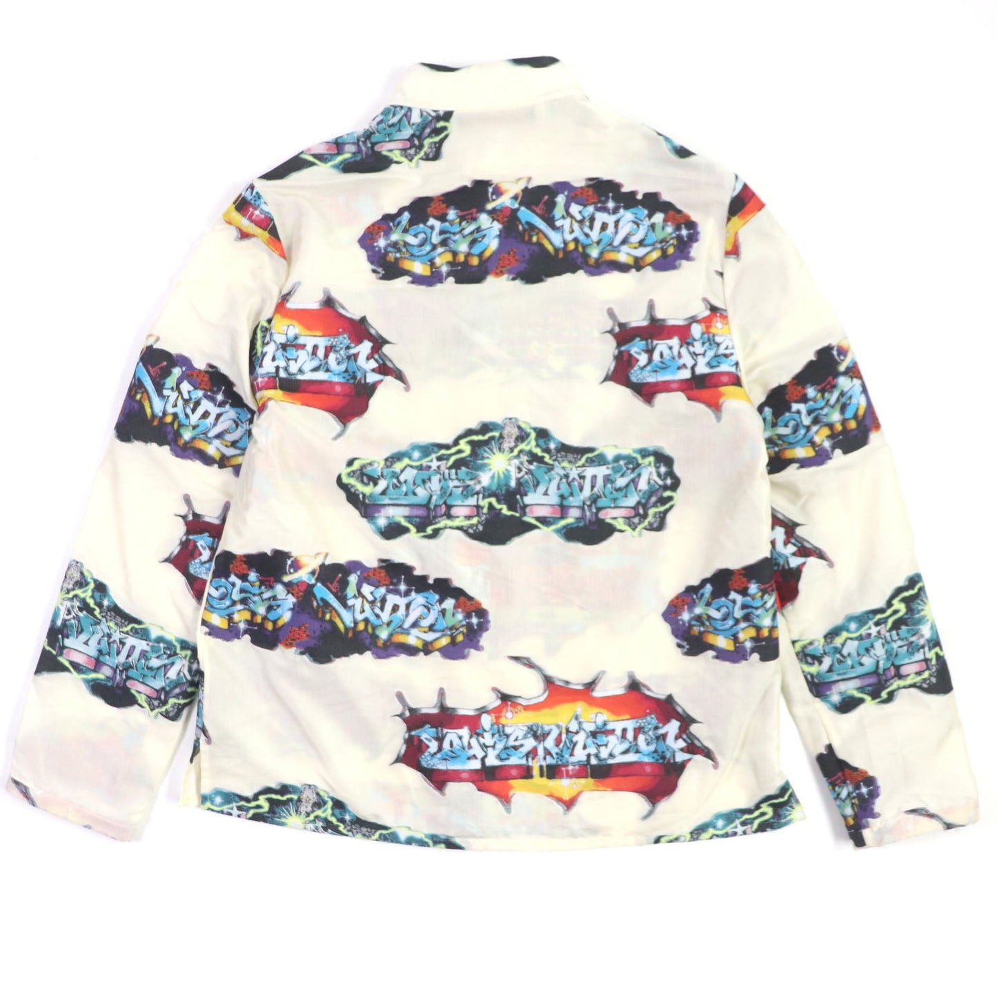LOUIS VUITTON Long sleeve shirt HNS09W Main: 53% polyester, Main: 27% recycled fiber, Main: 20% cotton Cream Multi mens S