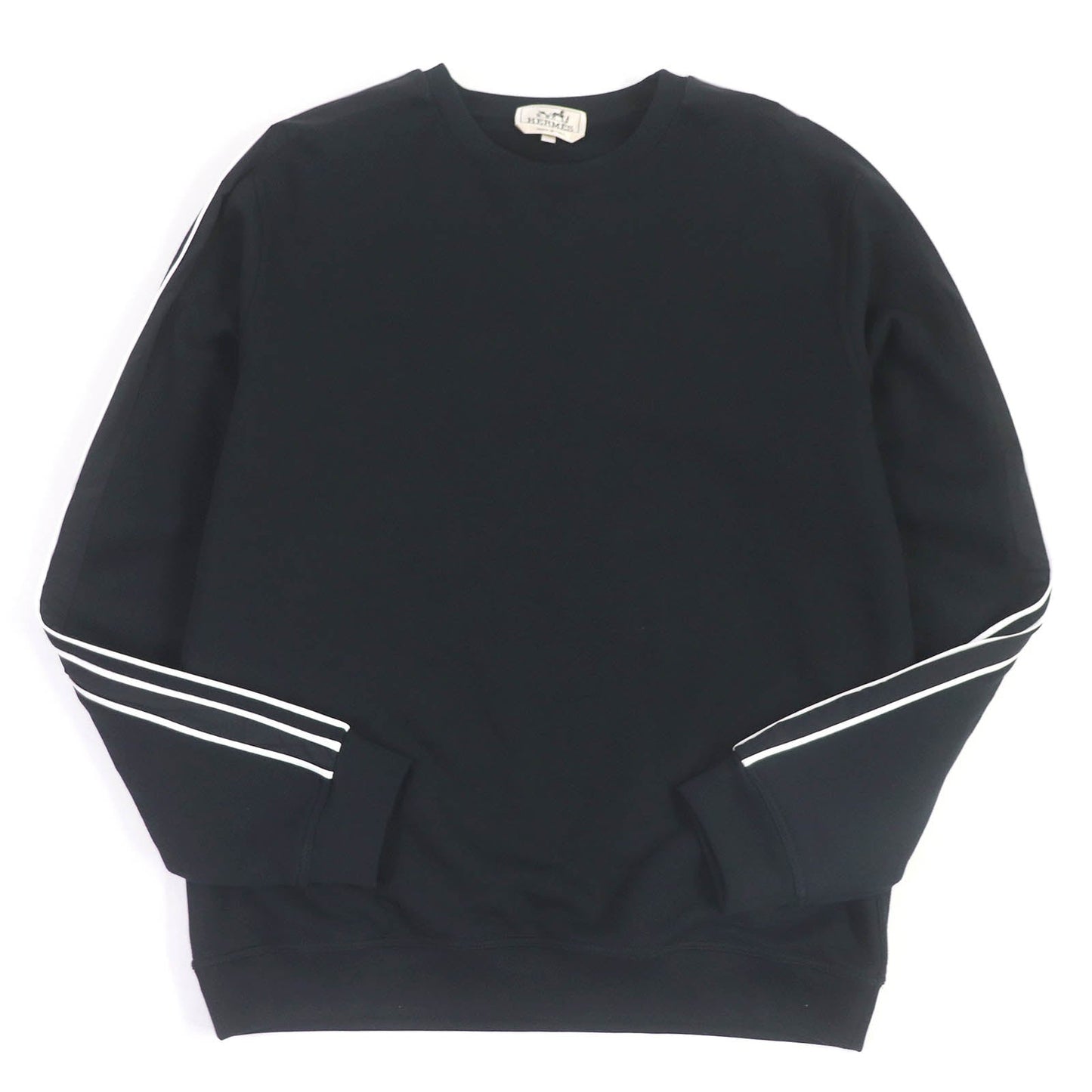 HERMES sweat Main: 100% cotton, part: 90% cotton, part: 10% polyurethane, part: 80% nylon, part: 20% polyurethane black Run H mens L