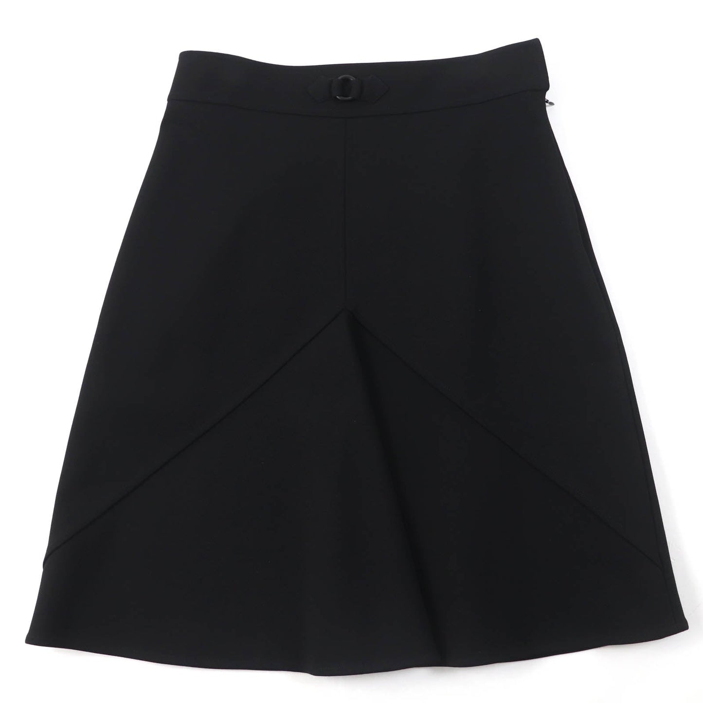 HERMES flare skirt 3E0315DJ Main: 93% rayon, Main: 7% polyurethane, Part: 65% rayon, Part: 35% silk black Women 42
