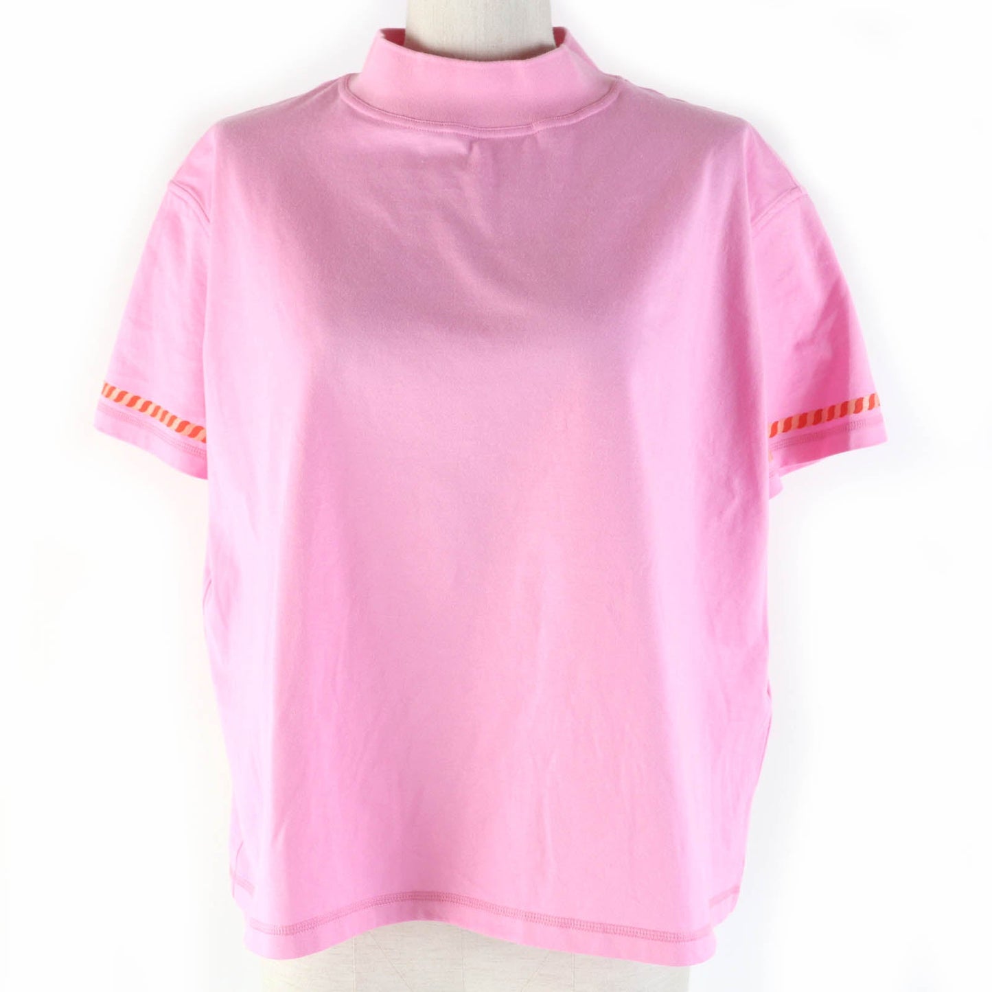 HERMES Short sleeve T-shirt 3E4621DL Main: 100% cotton, part: 72% cotton, part: 24% nylon, part: 4% polyurethane pink cartouche Women 34