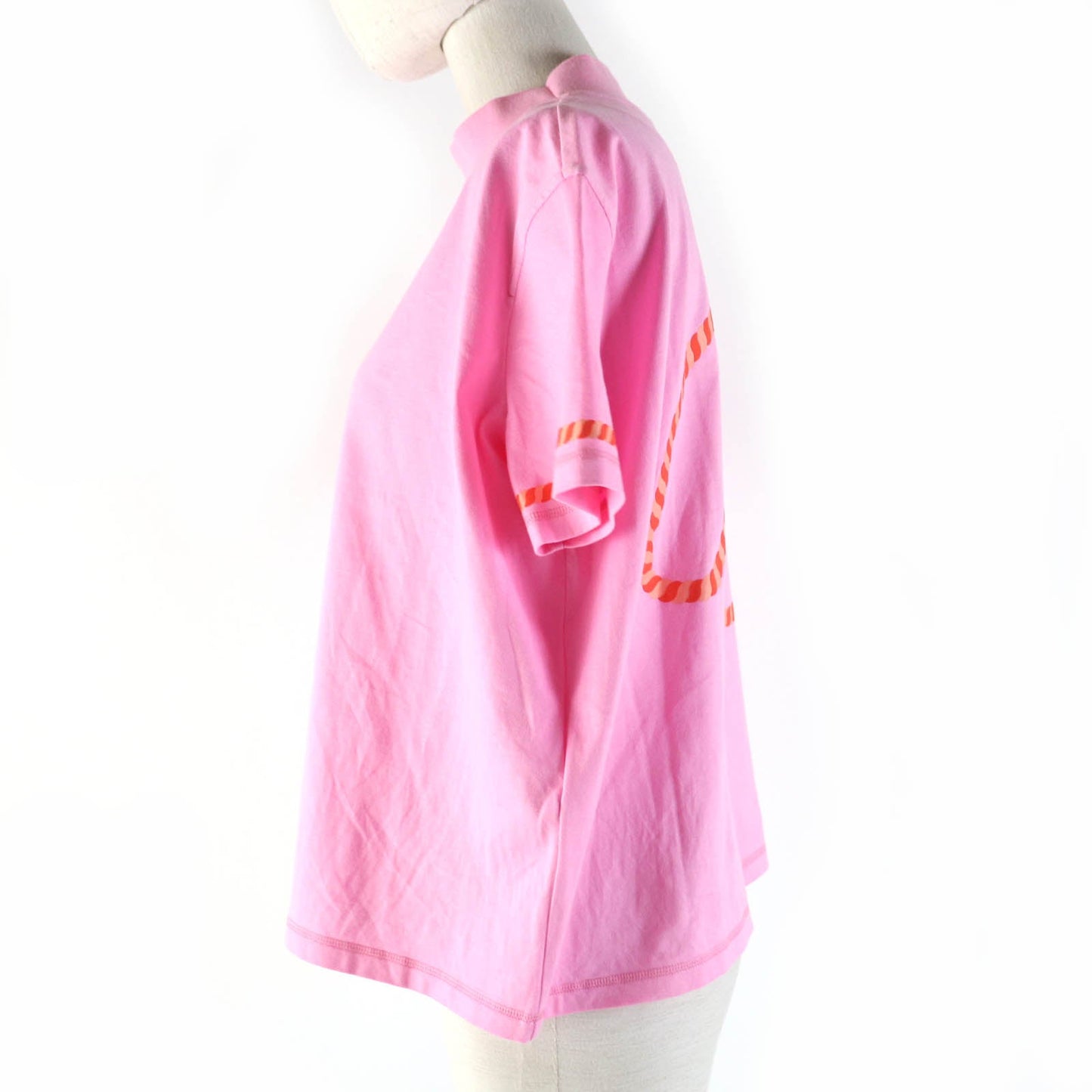 HERMES Short sleeve T-shirt 3E4621DL Main: 100% cotton, part: 72% cotton, part: 24% nylon, part: 4% polyurethane pink cartouche Women 34