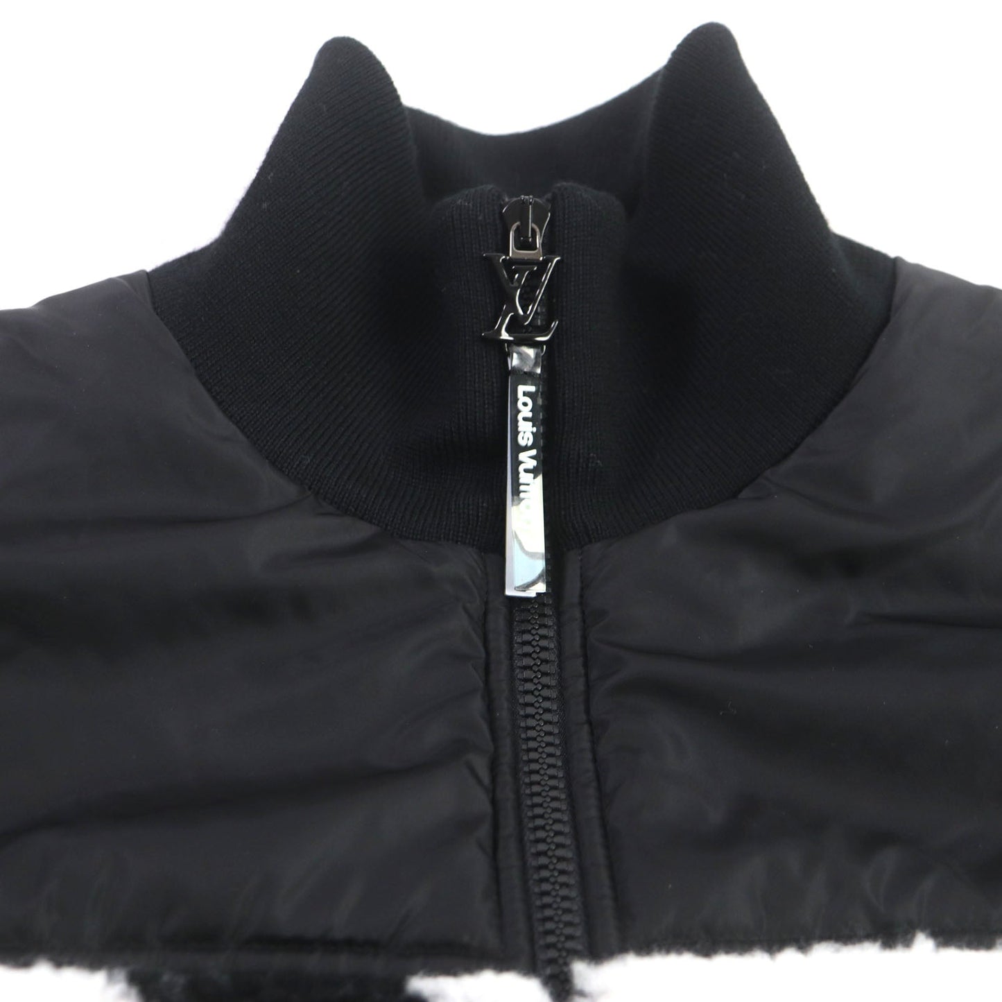 LOUIS VUITTON Nylon jacket HQY18W Outer: 55% polyester, Outer: 45% acrylic, Lining: 85% polyester, Lining: 15% polyurethane, Part: 100% nylon black white light blue mens M