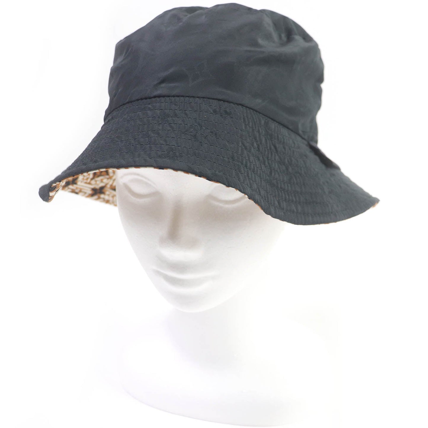 LOUIS VUITTON hat M76534 Outer: 96% nylon, Outer: 4% elastane (polyurethane), Lining: 55% polyester, Lining: 45% silk Brown black mens