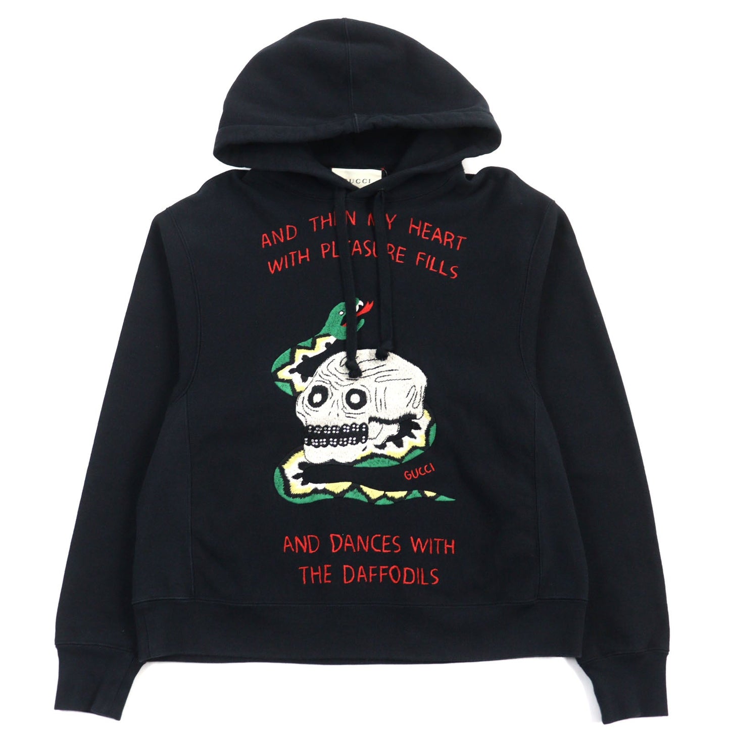 GUCCI Hoodie 569828 Outer: 100% cotton, Part: 100% polyester Black type mens XS
