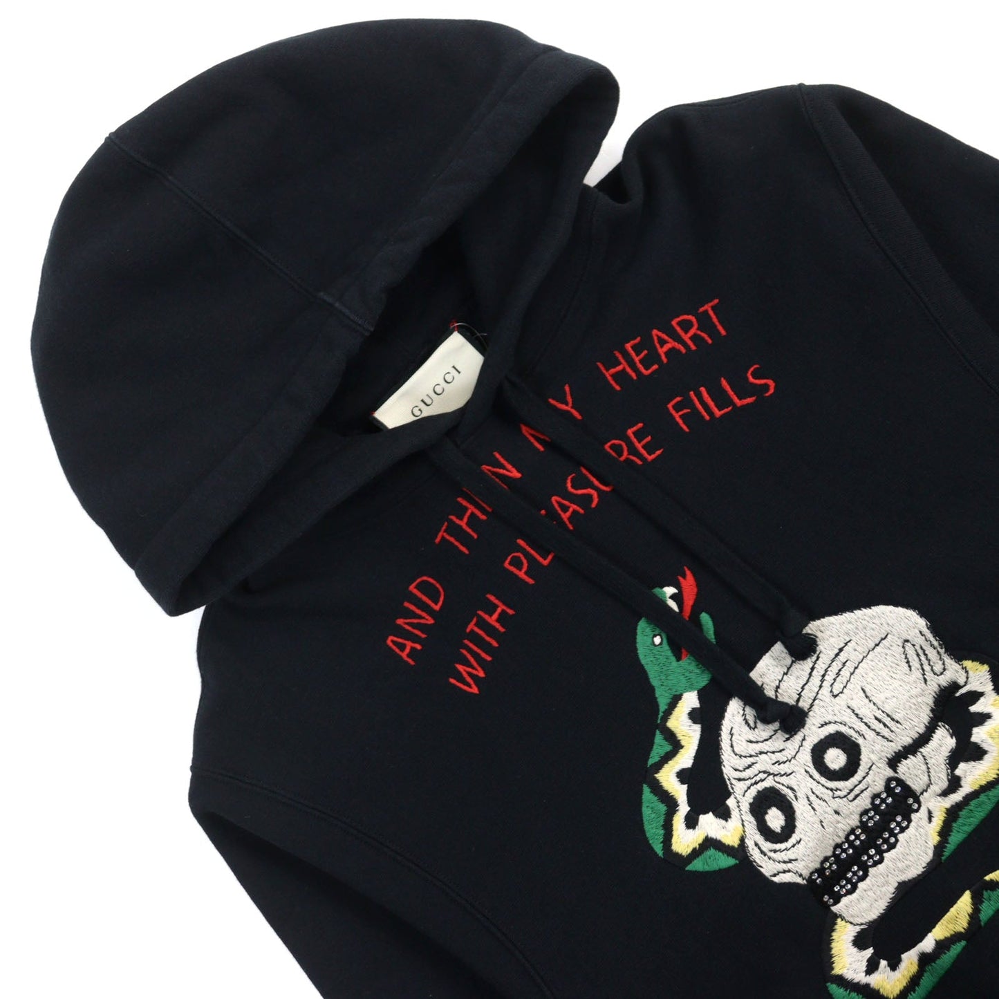 GUCCI Hoodie 569828 Outer: 100% cotton, Part: 100% polyester Black type mens XS