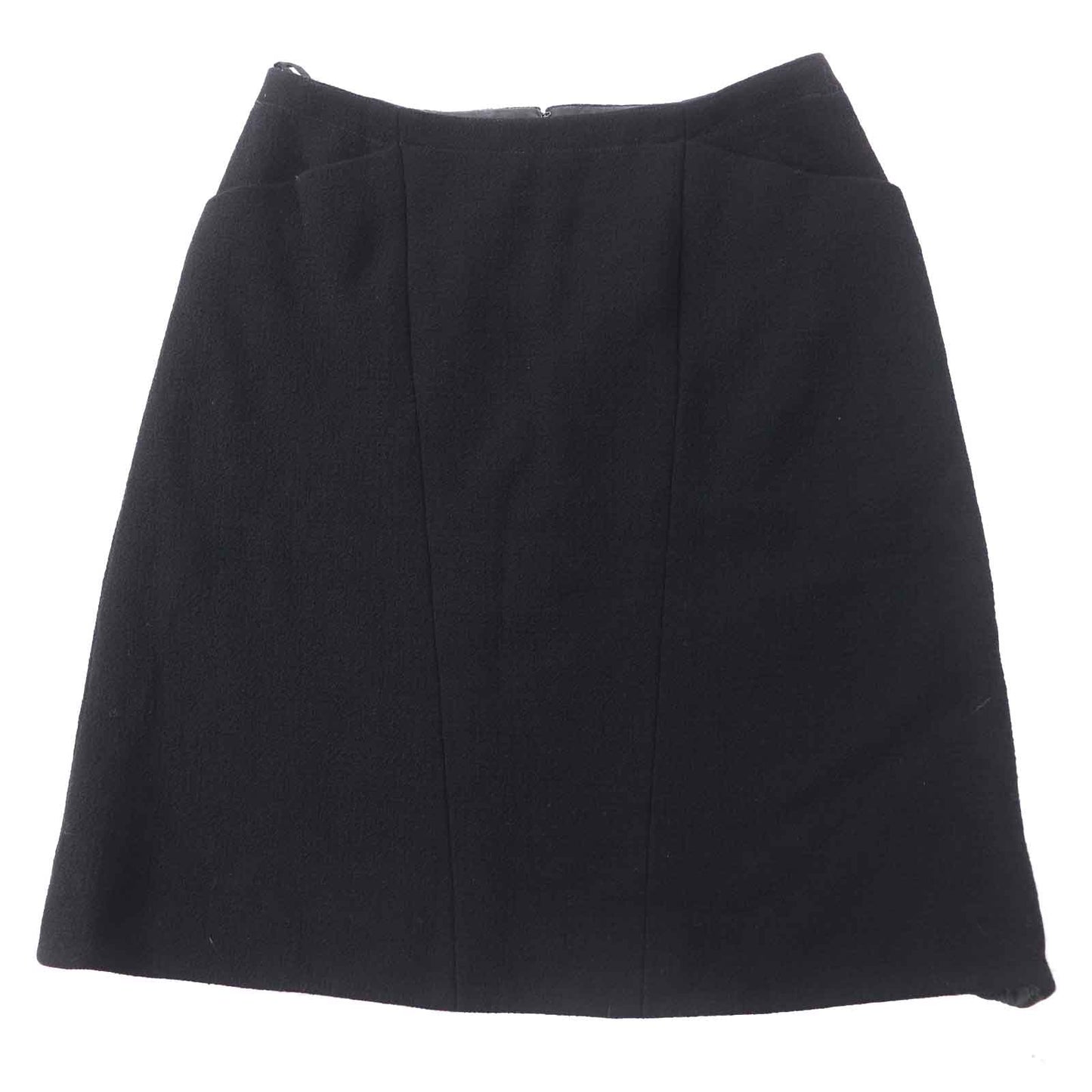 CHANEL skirt 97A P09690 Outer: 100% wool, Lining: 95% silk, Lining: 5% polyurethane black Women 36