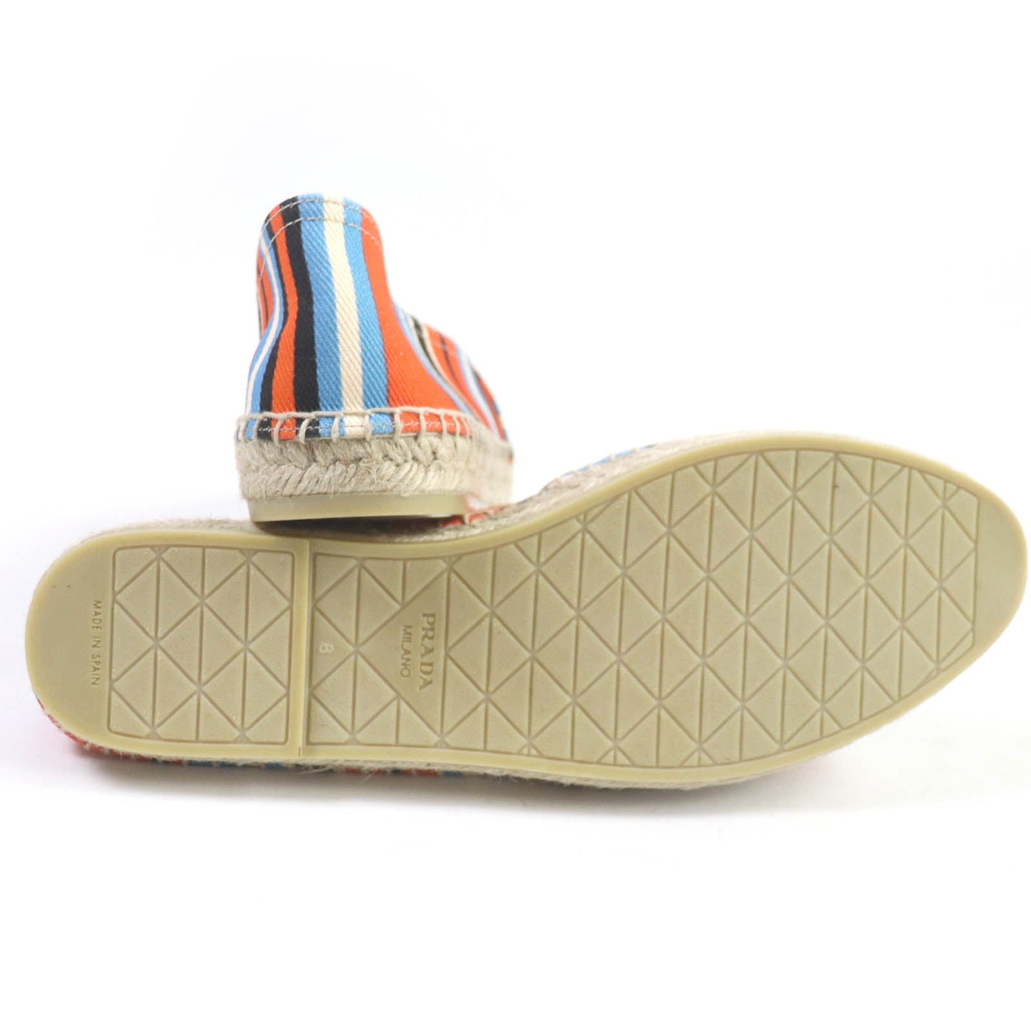 PRADA Slip-on 2DE136 Main: Canvas, Part: Jute Orange type mens 8