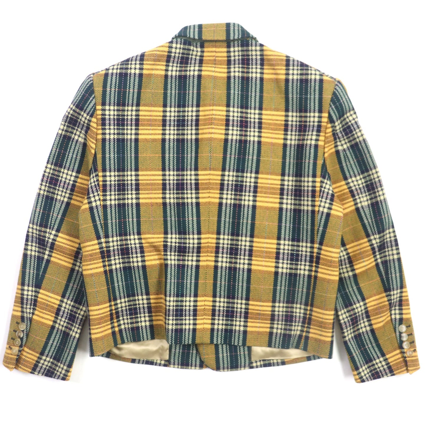 GUCCI Riders jacket 710795 Outer: 88% wool, Outer: 10% nylon, Outer: 2% rayon, Lining: 100% rayon, Sleeve lining: 100% cupra yellow-green METAMORFOSI mens 46