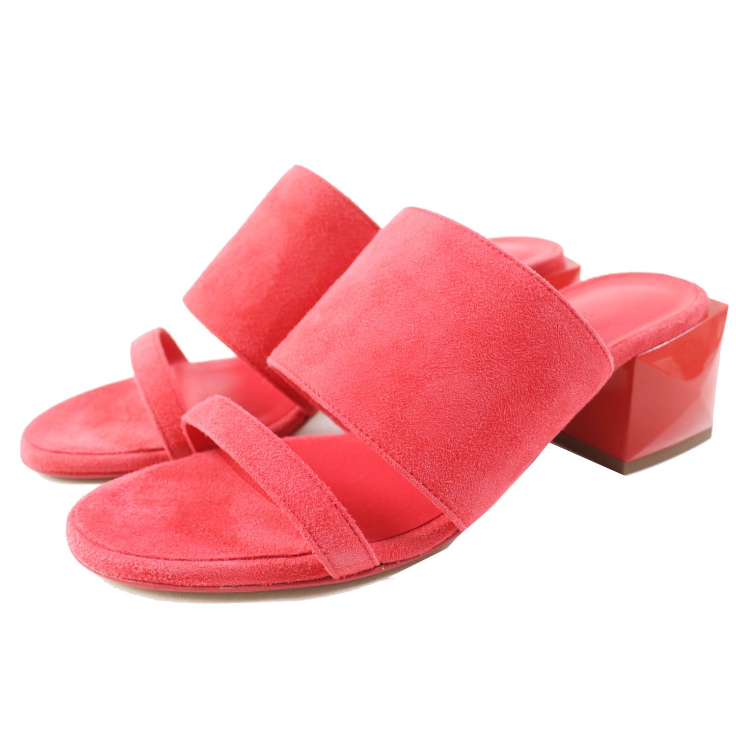 HERMES Sandals 211060Z Main: Suede leather Rouge Corazon Cornelia Women 35 1/2