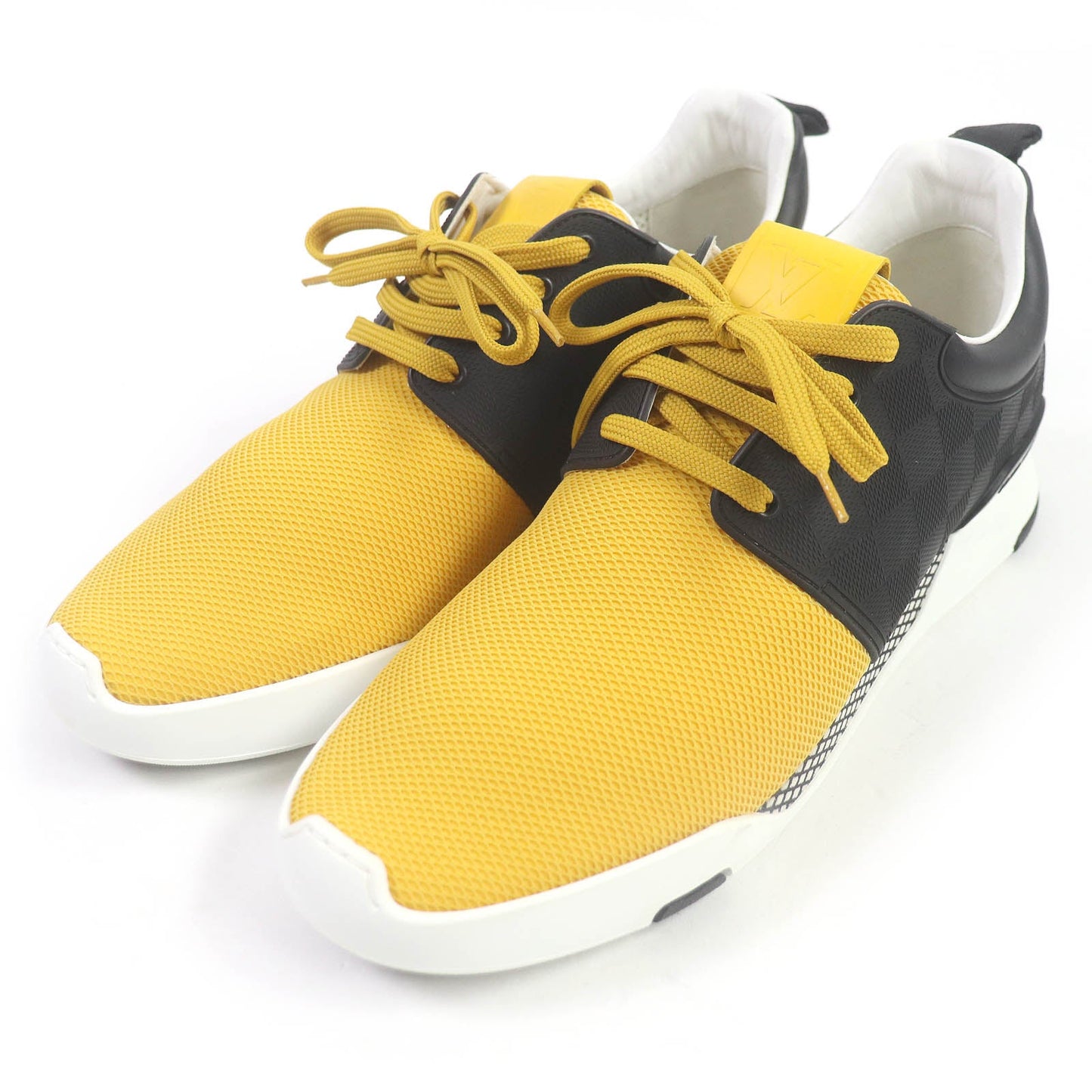 LOUIS VUITTON Low cut sneakers Part: Leather, Part: Rubber Yellow black Fastlane line mens 7