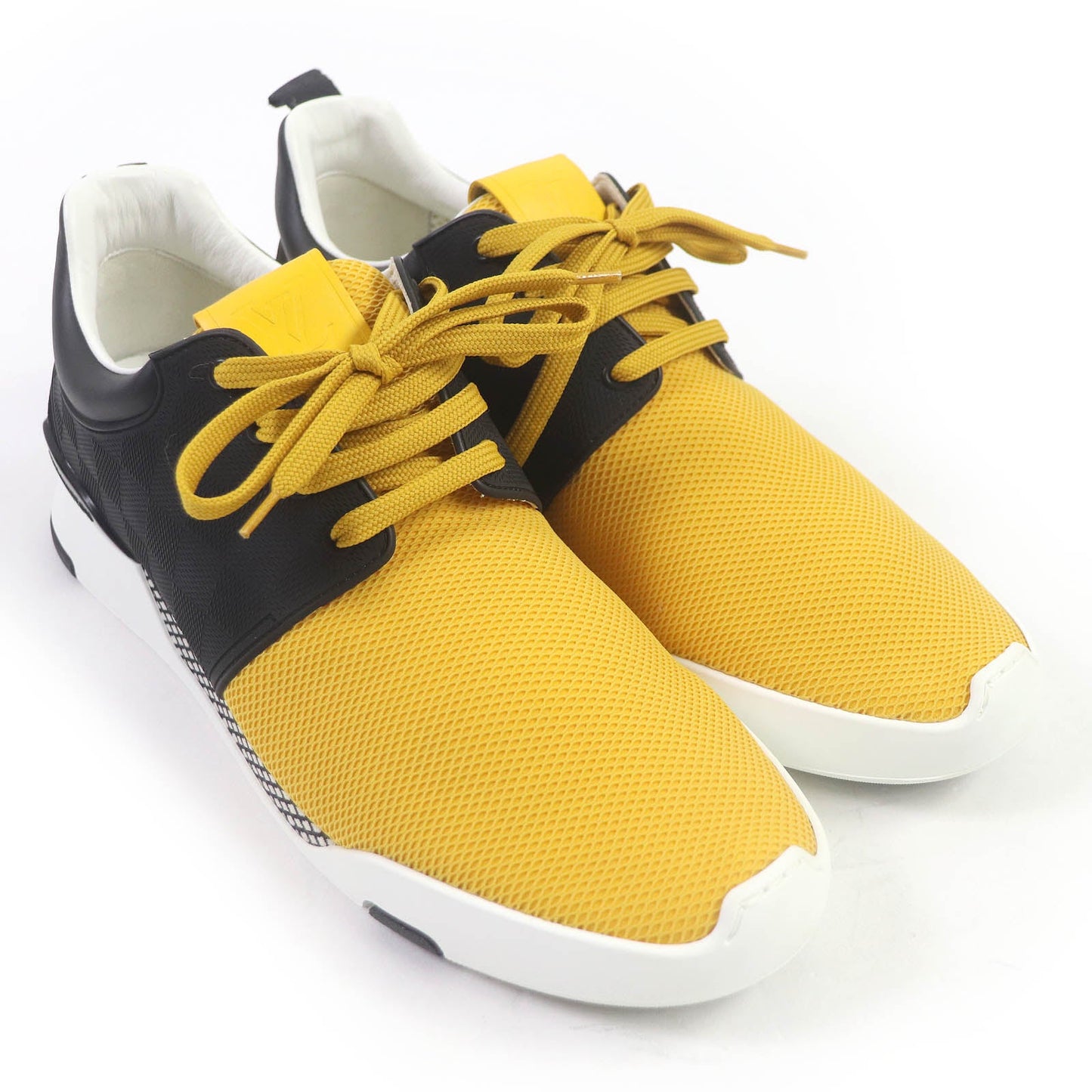 LOUIS VUITTON Low cut sneakers Part: Leather, Part: Rubber Yellow black Fastlane line mens 7