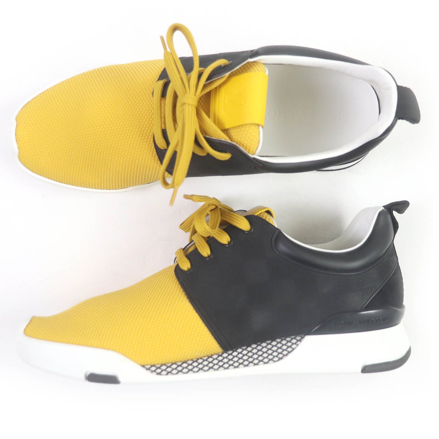 LOUIS VUITTON Low cut sneakers Part: Leather, Part: Rubber Yellow black Fastlane line mens 7