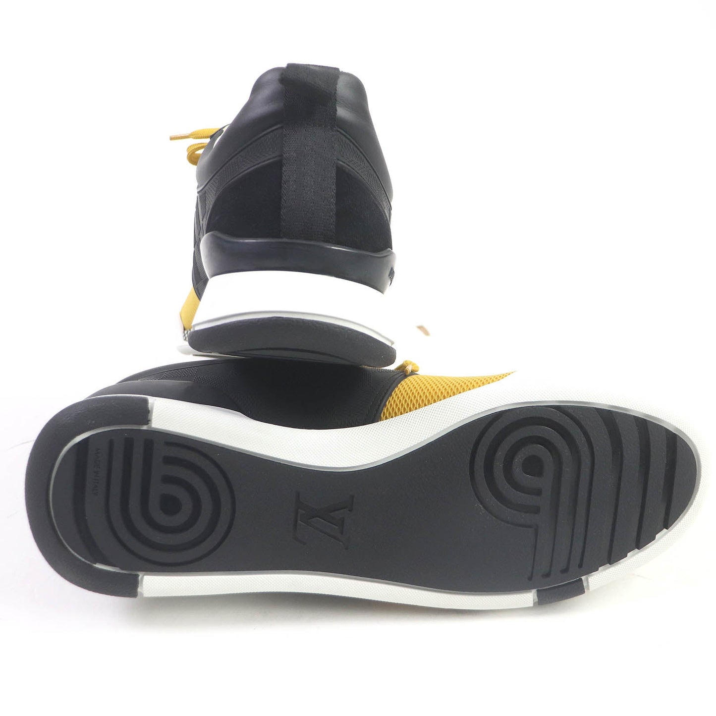 LOUIS VUITTON Low cut sneakers Part: Leather, Part: Rubber Yellow black Fastlane line mens 7