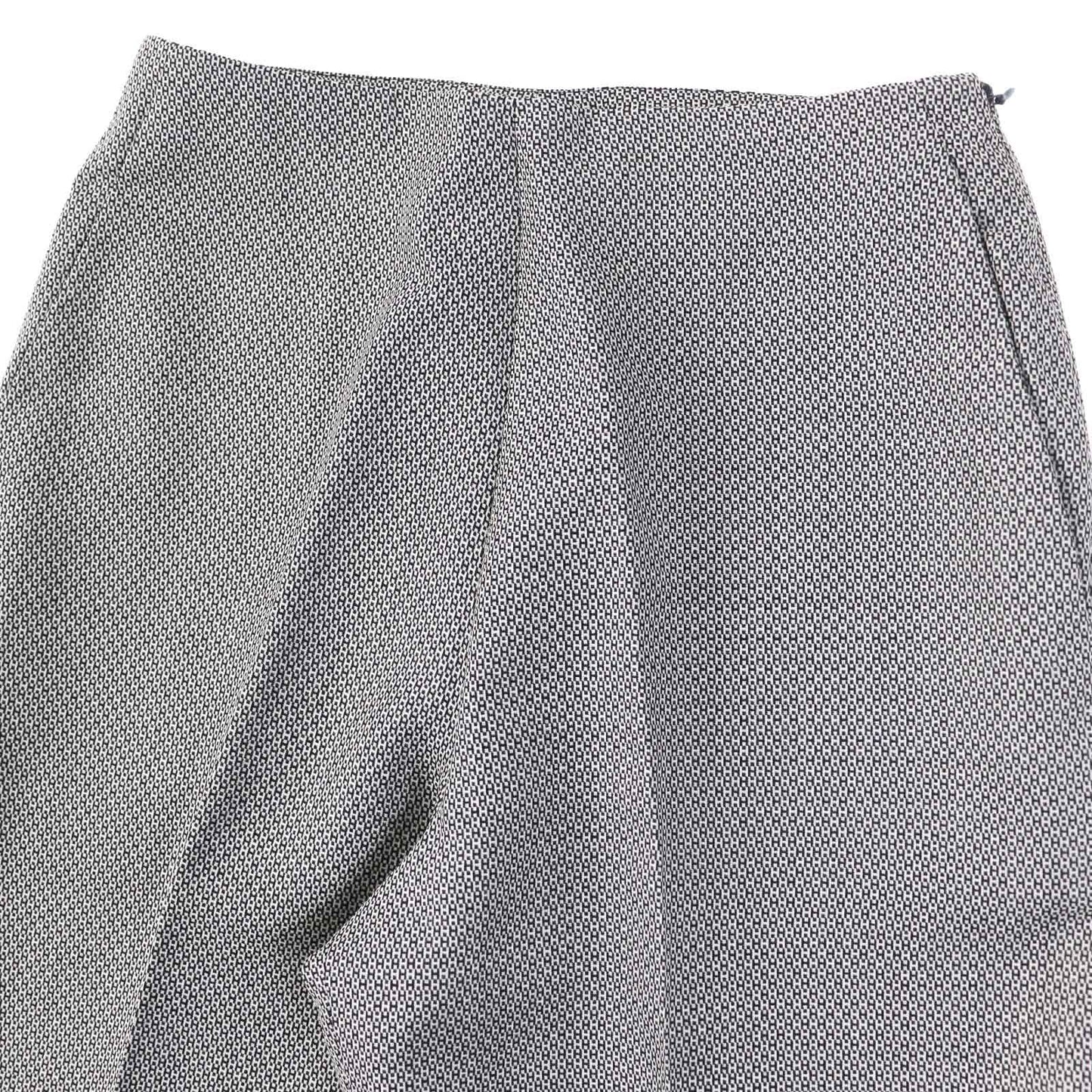 HERMES Pants Outer: 90% wool, Outer: 10% silk, Lining: 100% silk Black Grey Margiela period Women 34