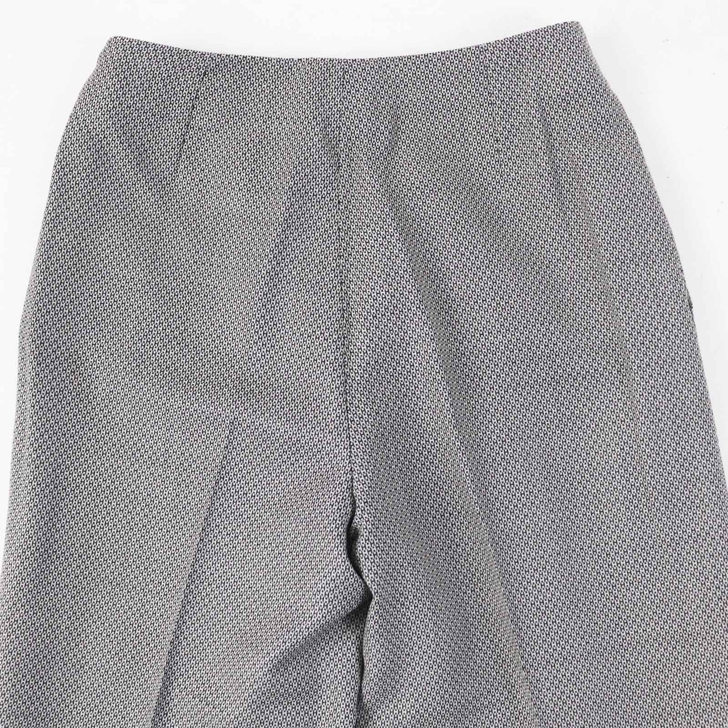 HERMES Pants Outer: 90% wool, Outer: 10% silk, Lining: 100% silk Black Grey Margiela period Women 34