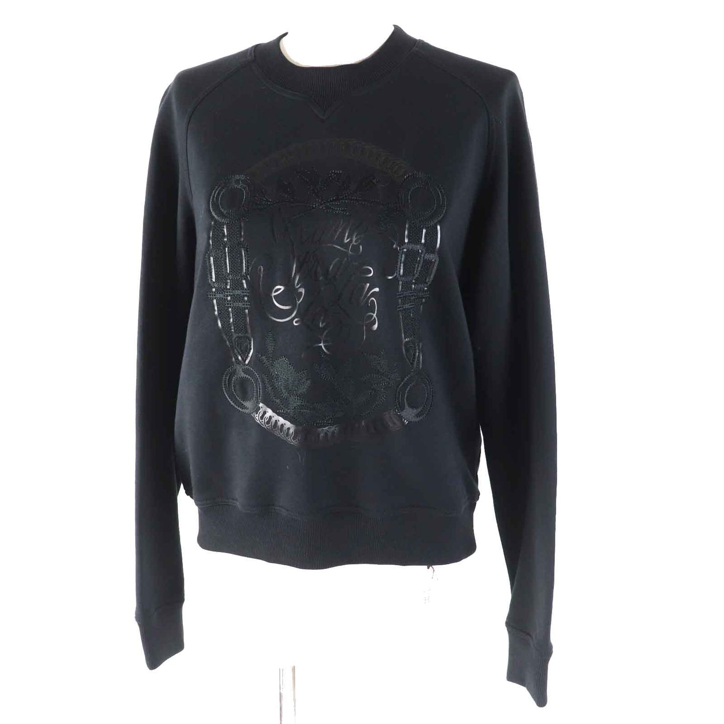 HERMES sweat 2E4609DQ Main: 100% cotton, Part: 96% cotton, Part: 4% polyurethane, Part: 100% rayon black Women 36