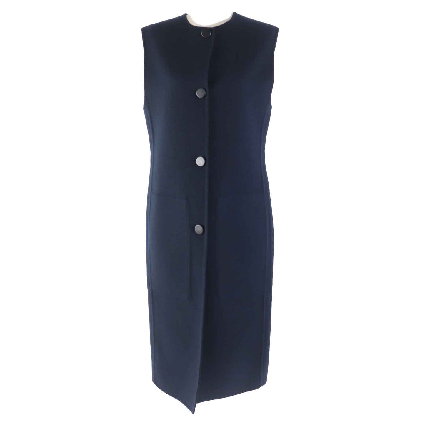 HERMES Vest 3H0198DB Main: 100% cashmere Navy Women 36