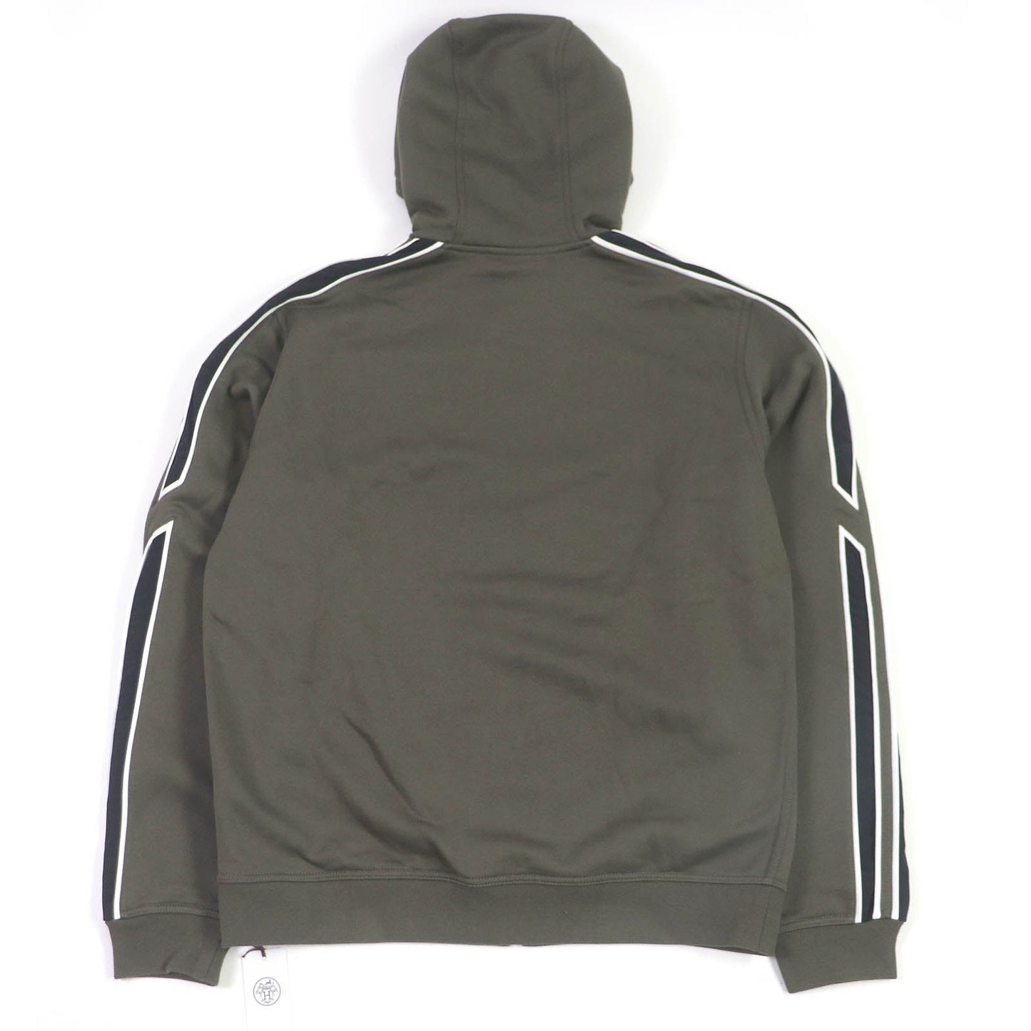 HERMES Hoodie H467780HA Main: 100% cotton, part: 95% cotton, part: 5% polyurethane, part: 80% nylon, part: 20% polyurethane khaki Run H mens L