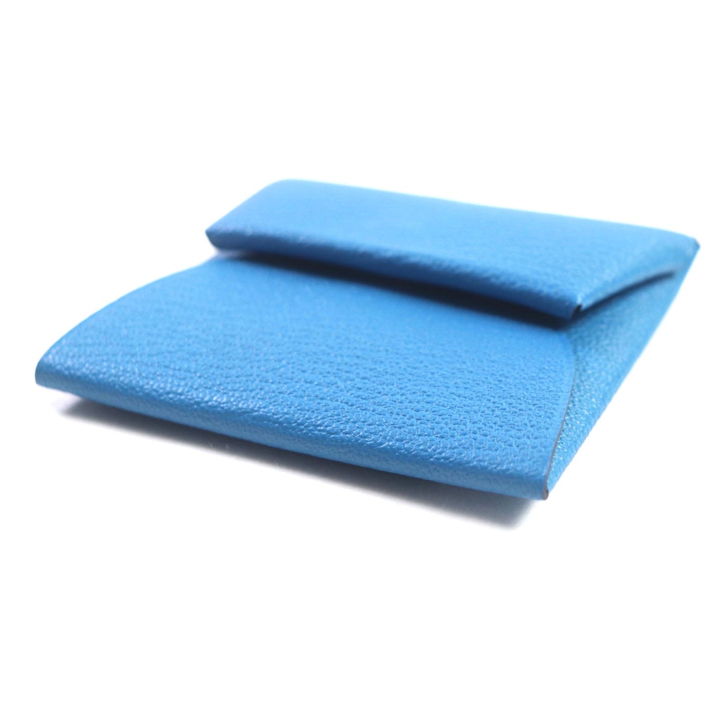 HERMES Coin case Main: Chevre Mysole Blue Zanzibar Mint Bastia Verso mens