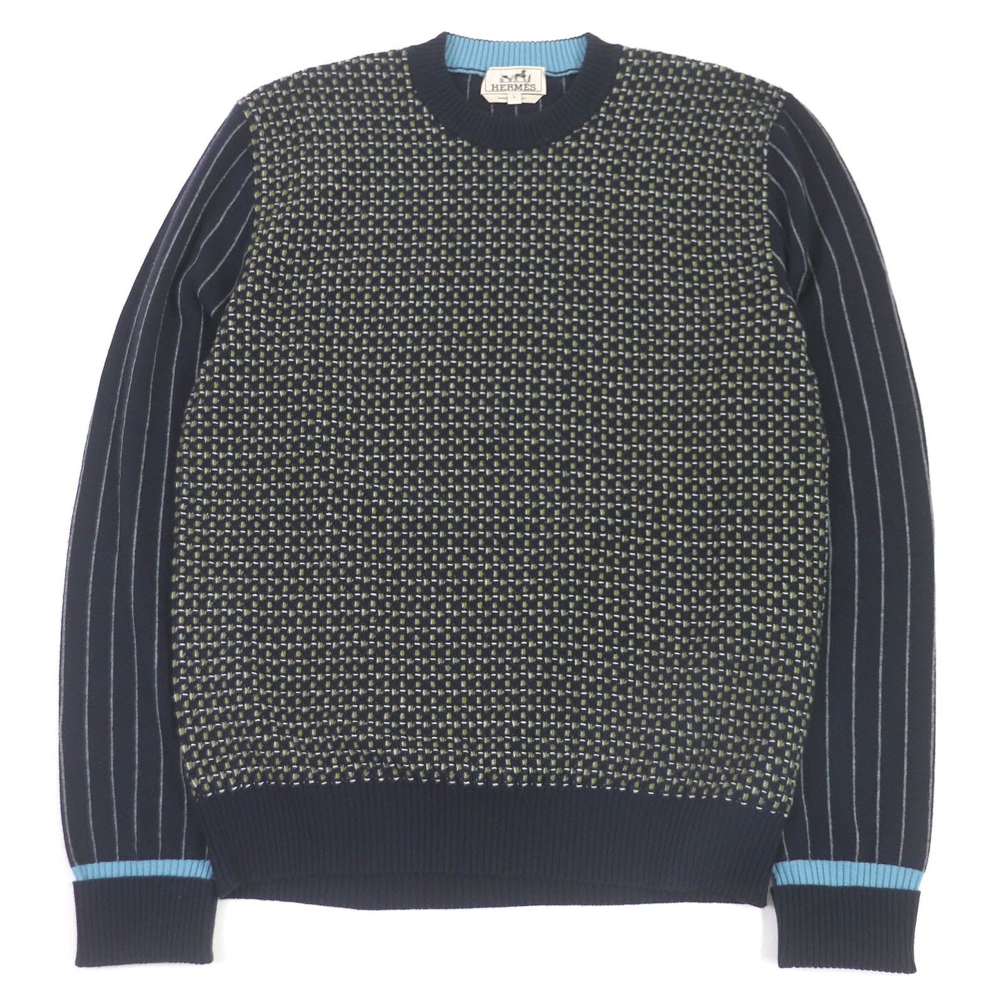 HERMES sweater Main: 100% wool Marin mens L