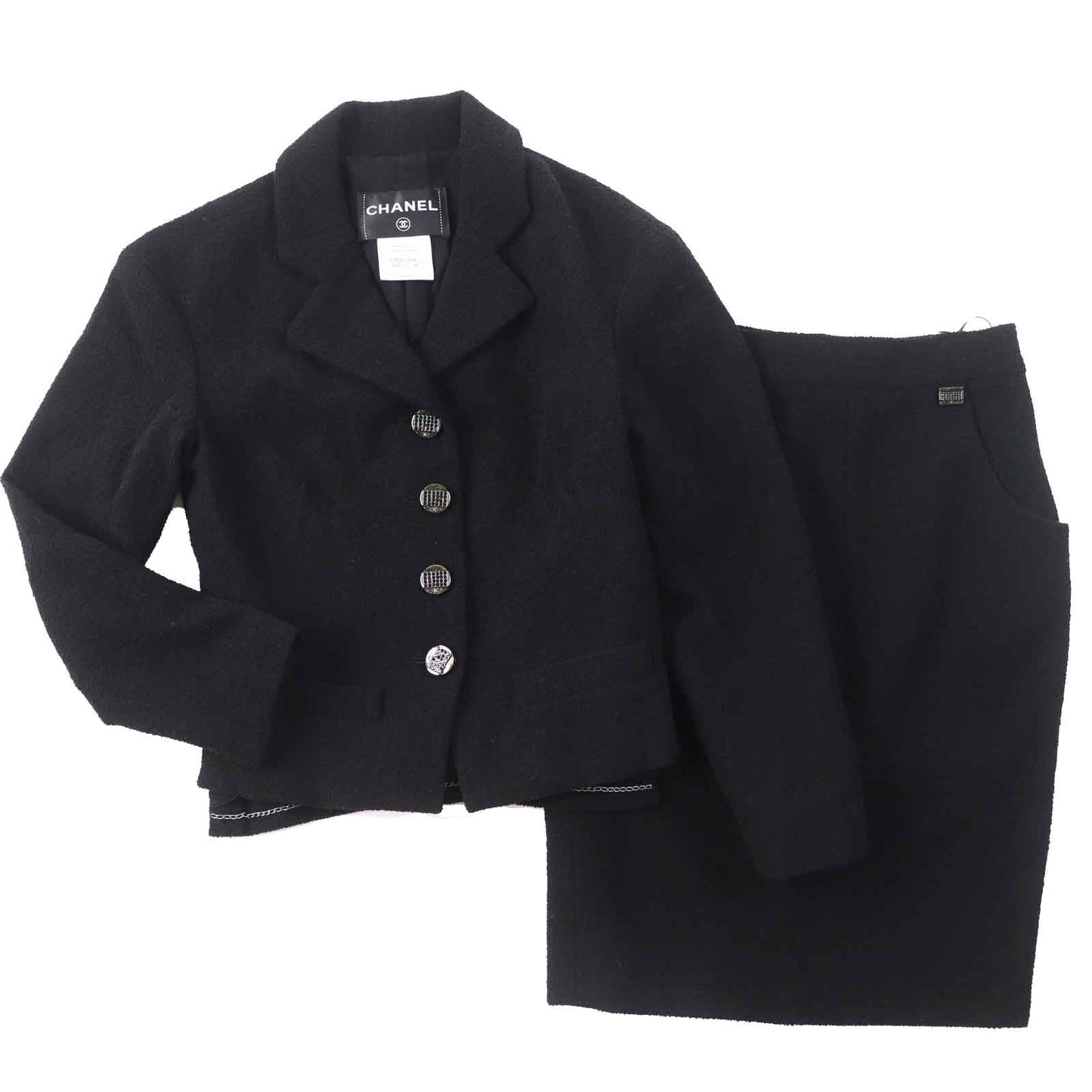 CHANEL setup Ã¯Â¼Â°42616/Ã¯Â¼Â°42872 wool black 36/34